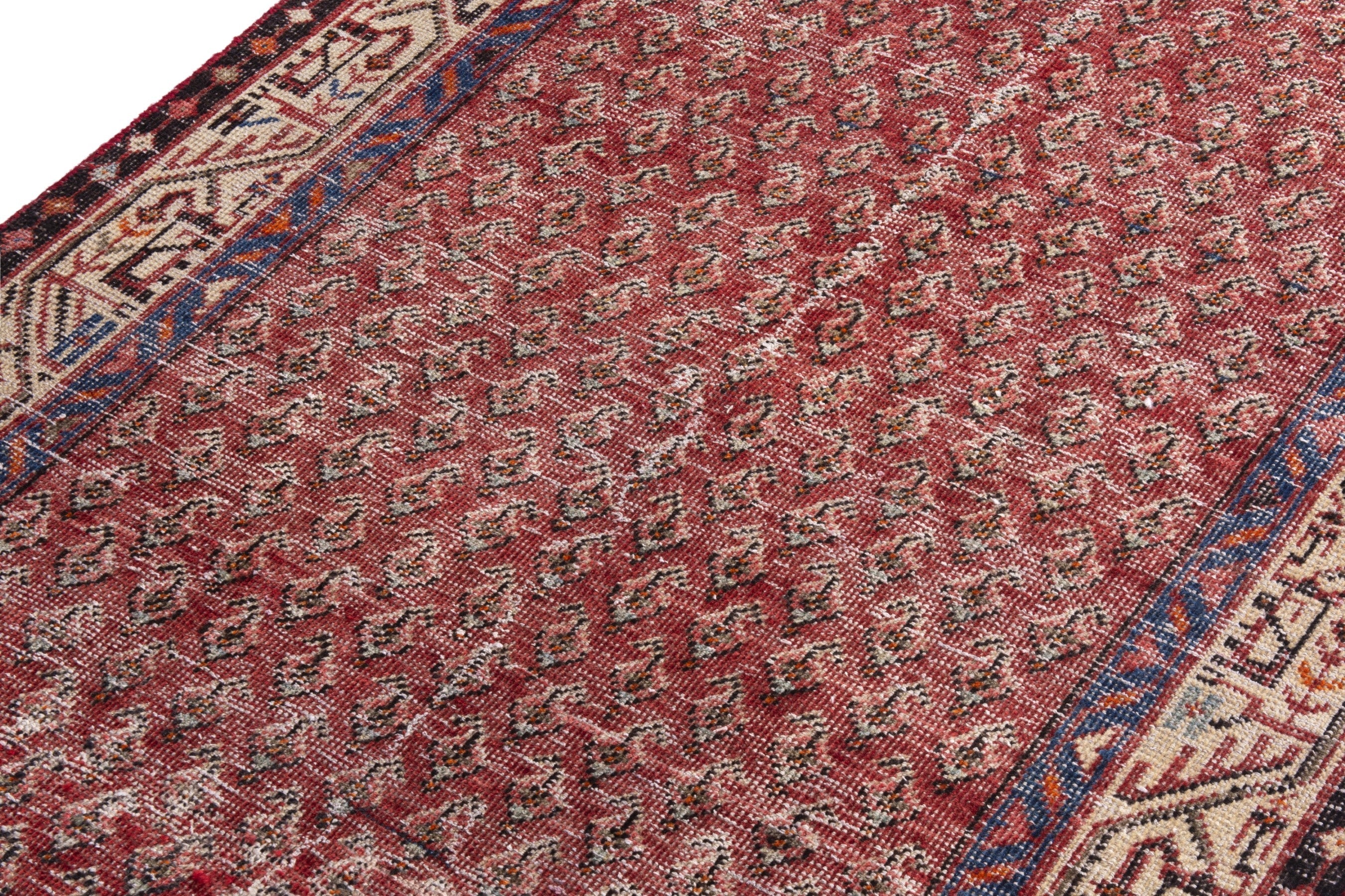 Persian Mahal runner rug in rust and cream, view 9 of 19