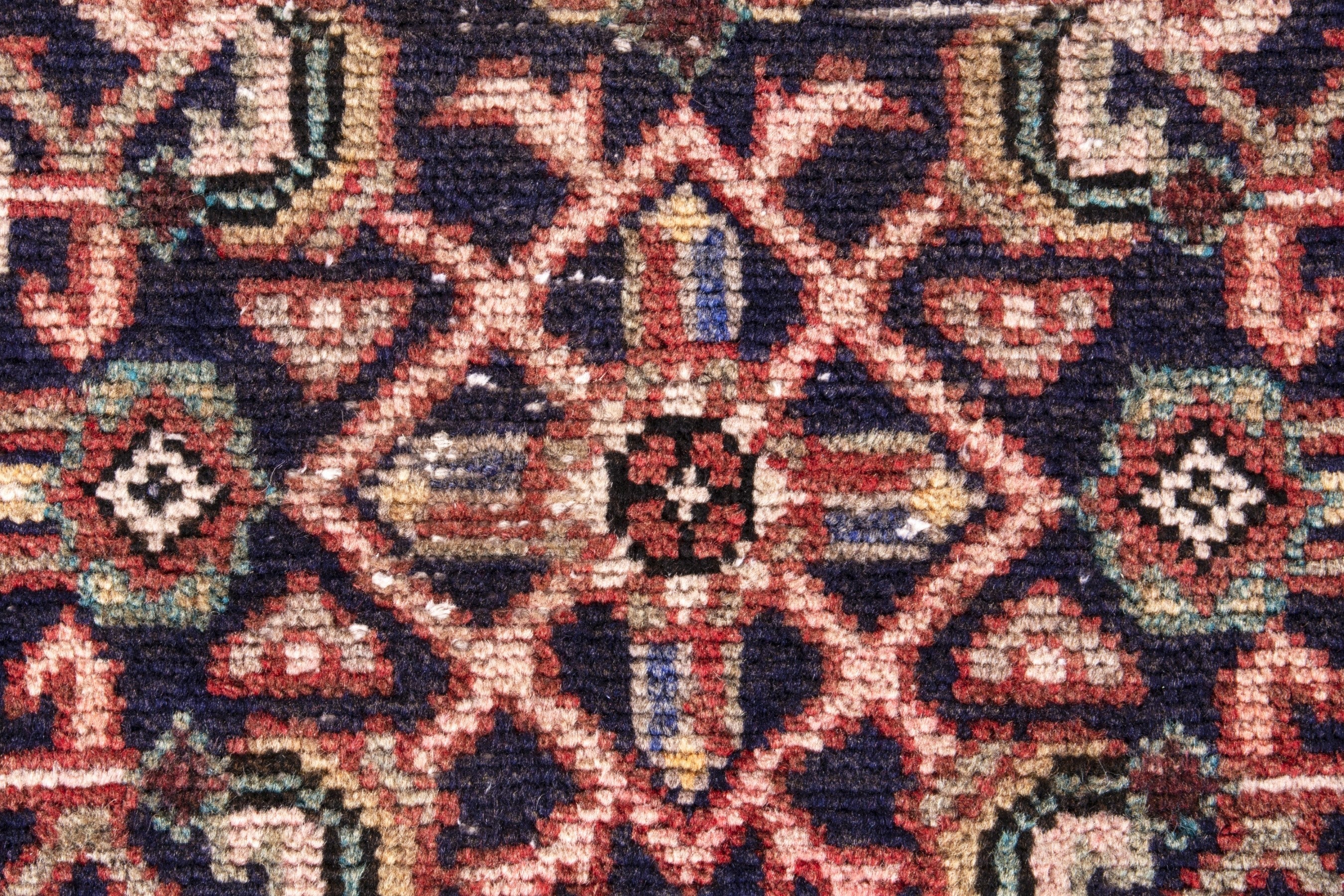 Persian Mahal runner rug in burgundy and rust, view 12 of 19