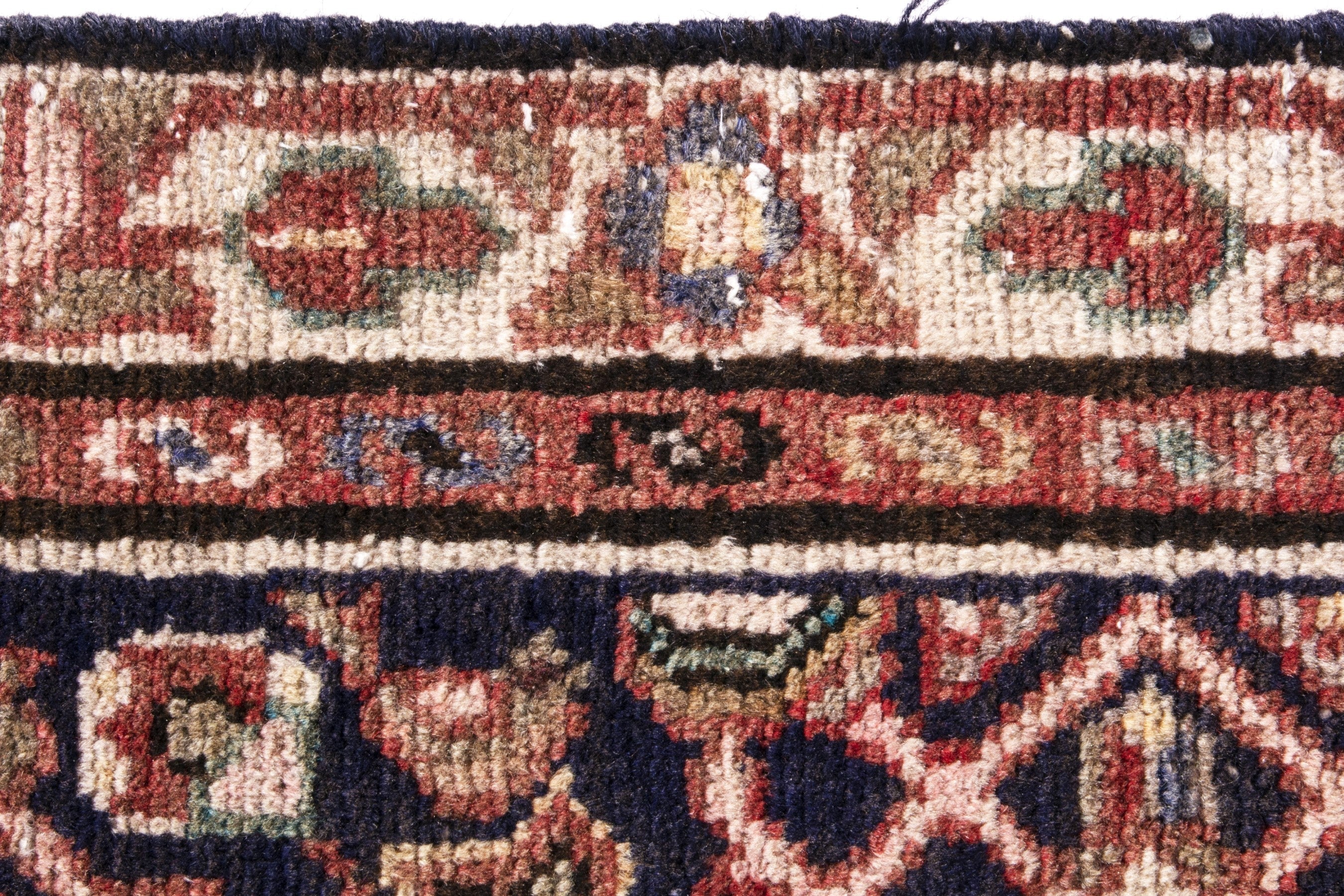 Persian Mahal runner rug in burgundy and rust, view 15 of 19
