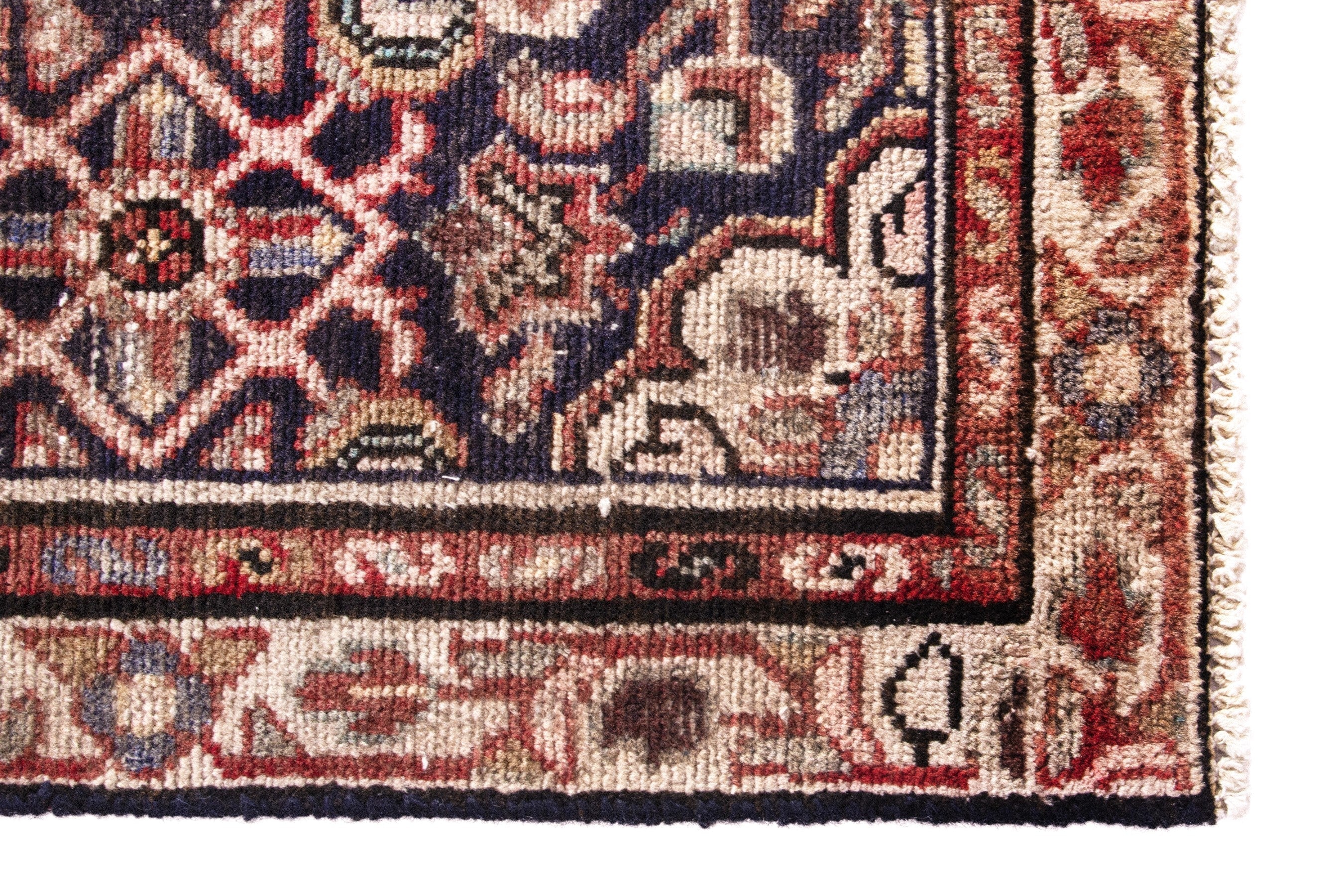 Persian Mahal runner rug in burgundy and rust, view 5 of 19