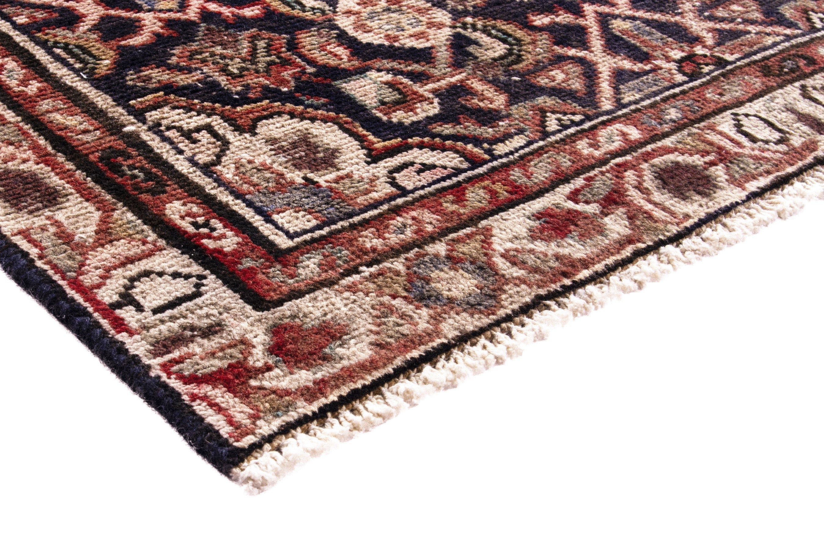 Persian Mahal runner rug in burgundy and rust, view 4 of 19