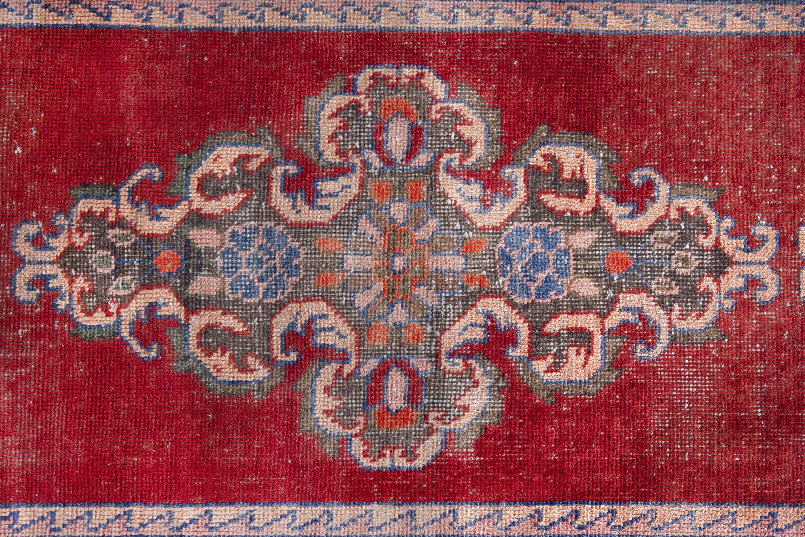 Persian Hamedan runner rug in deep red and rust, view 11 of 19