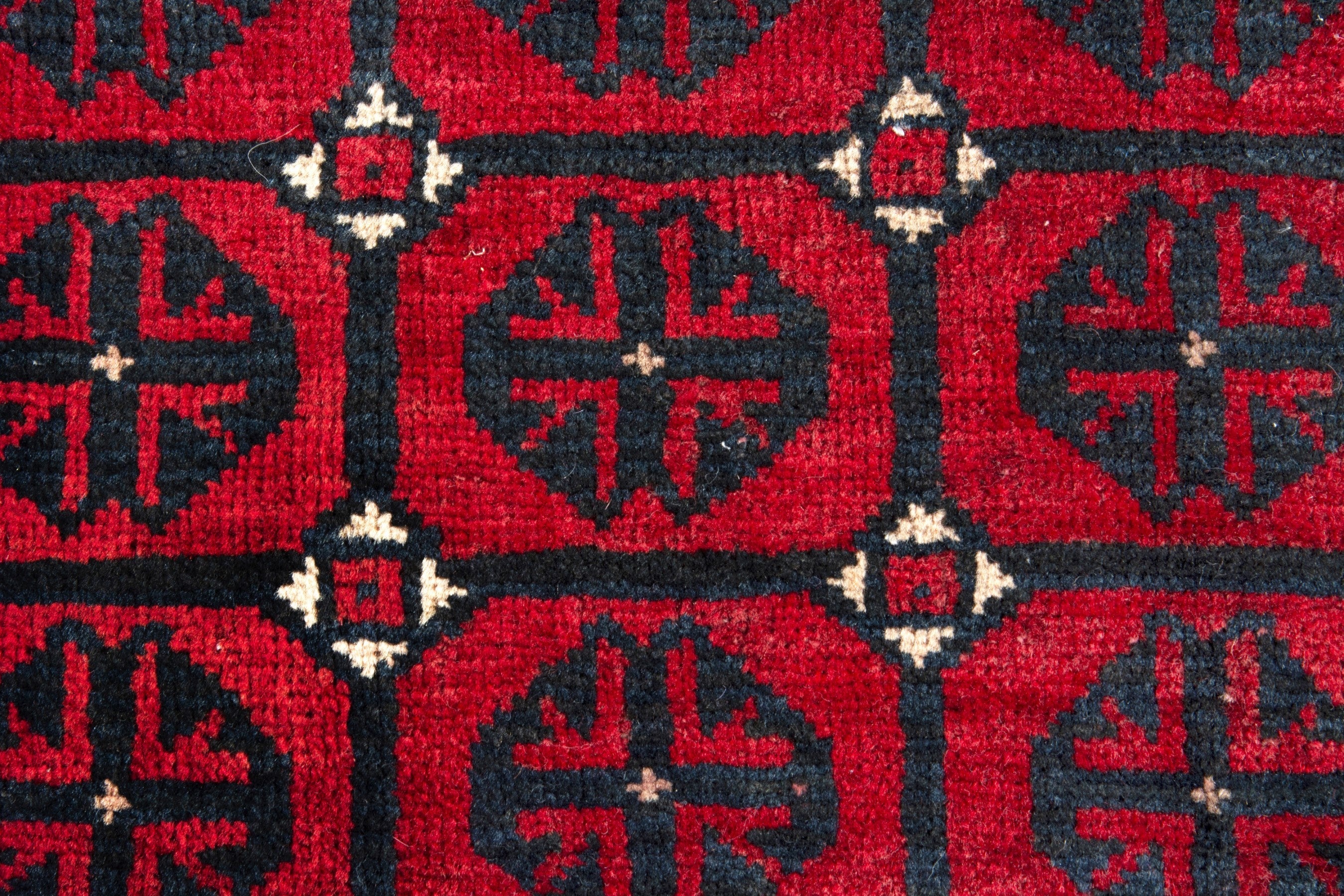 Persian Baluch runner rug in deep red and burgundy, view 12 of 16