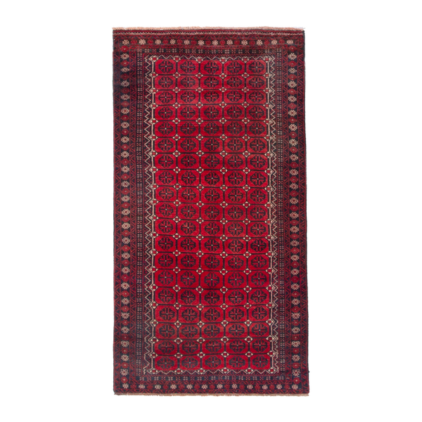 Persian Baluch runner rug in deep red and burgundy, 2'11" x 6'1"