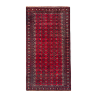 Persian Baluch runner rug in deep red and burgundy, 2'11" x 6'1"