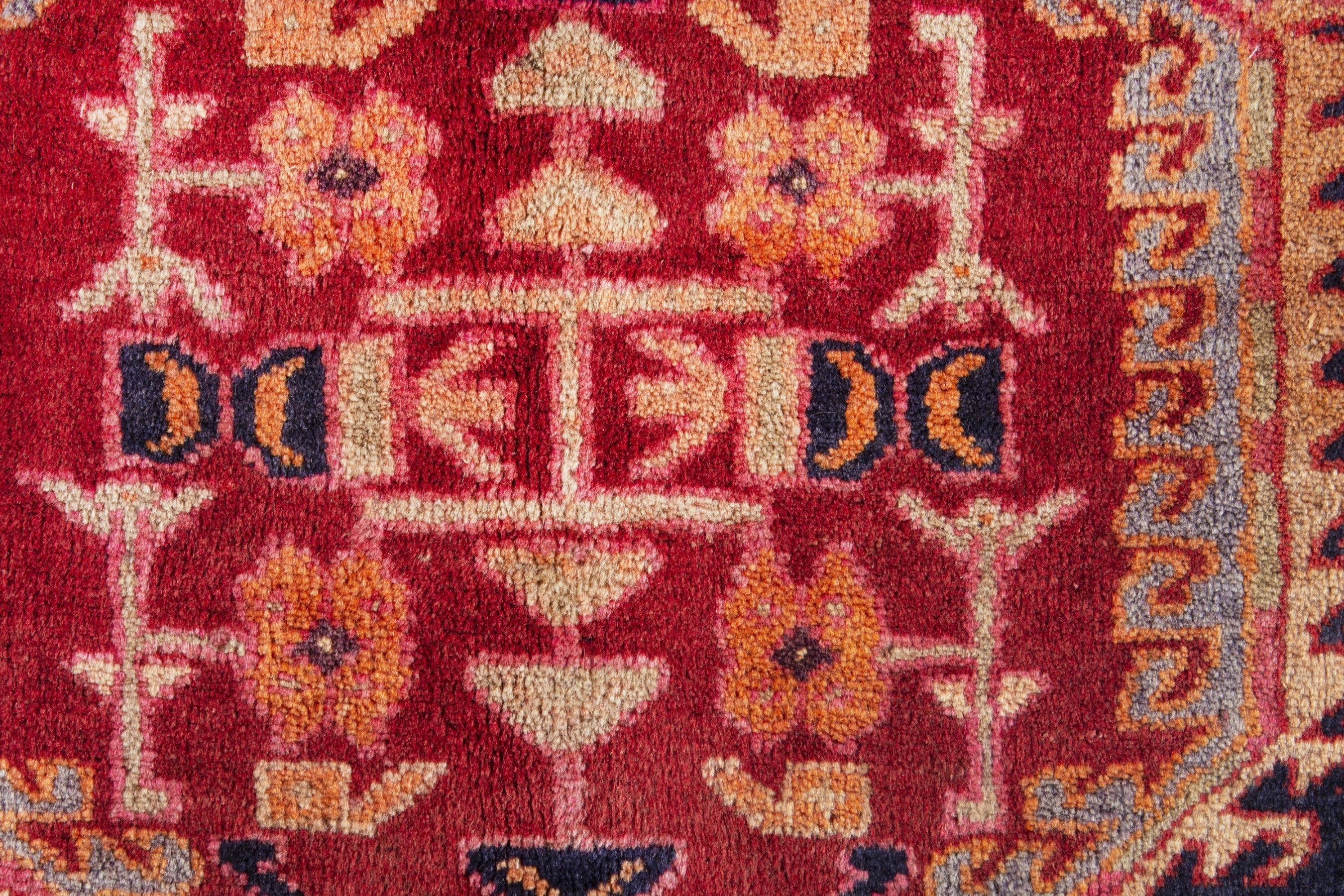 Persian Ardabil runner rug in deep red and terracotta, view 11 of 17