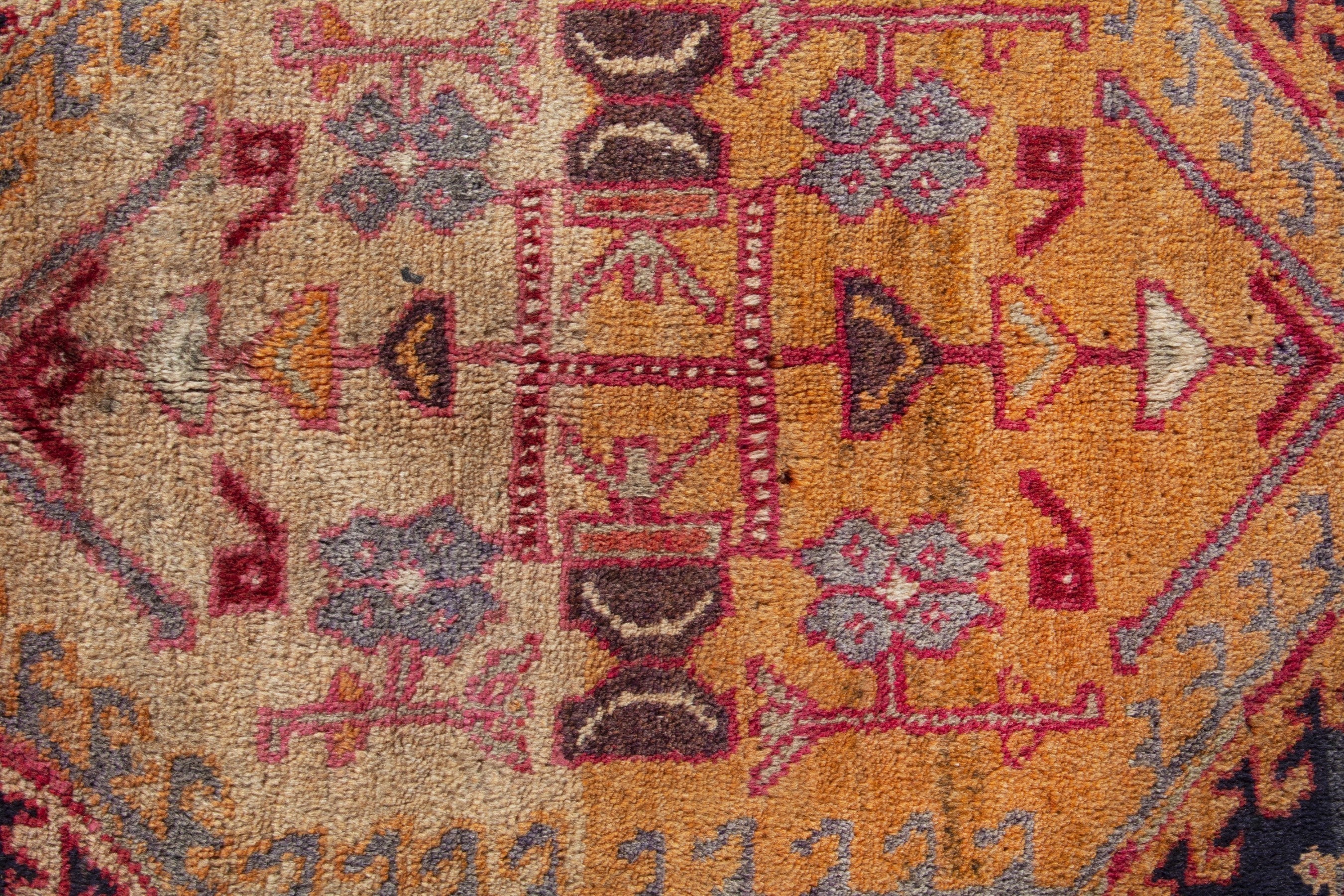 Persian Ardabil runner rug in deep red and terracotta, view 13 of 17