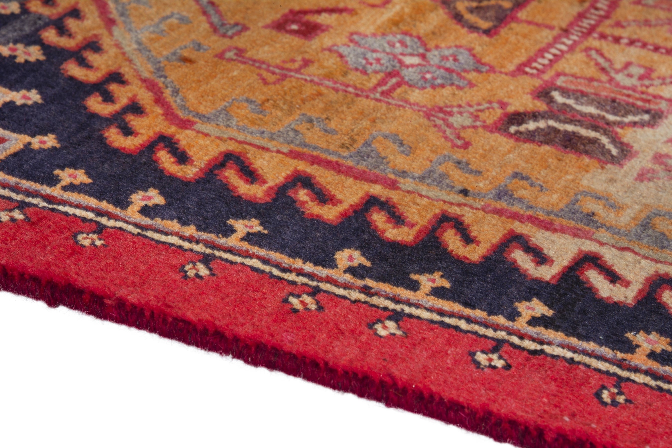 Persian Ardabil runner rug in deep red and terracotta, view 8 of 17
