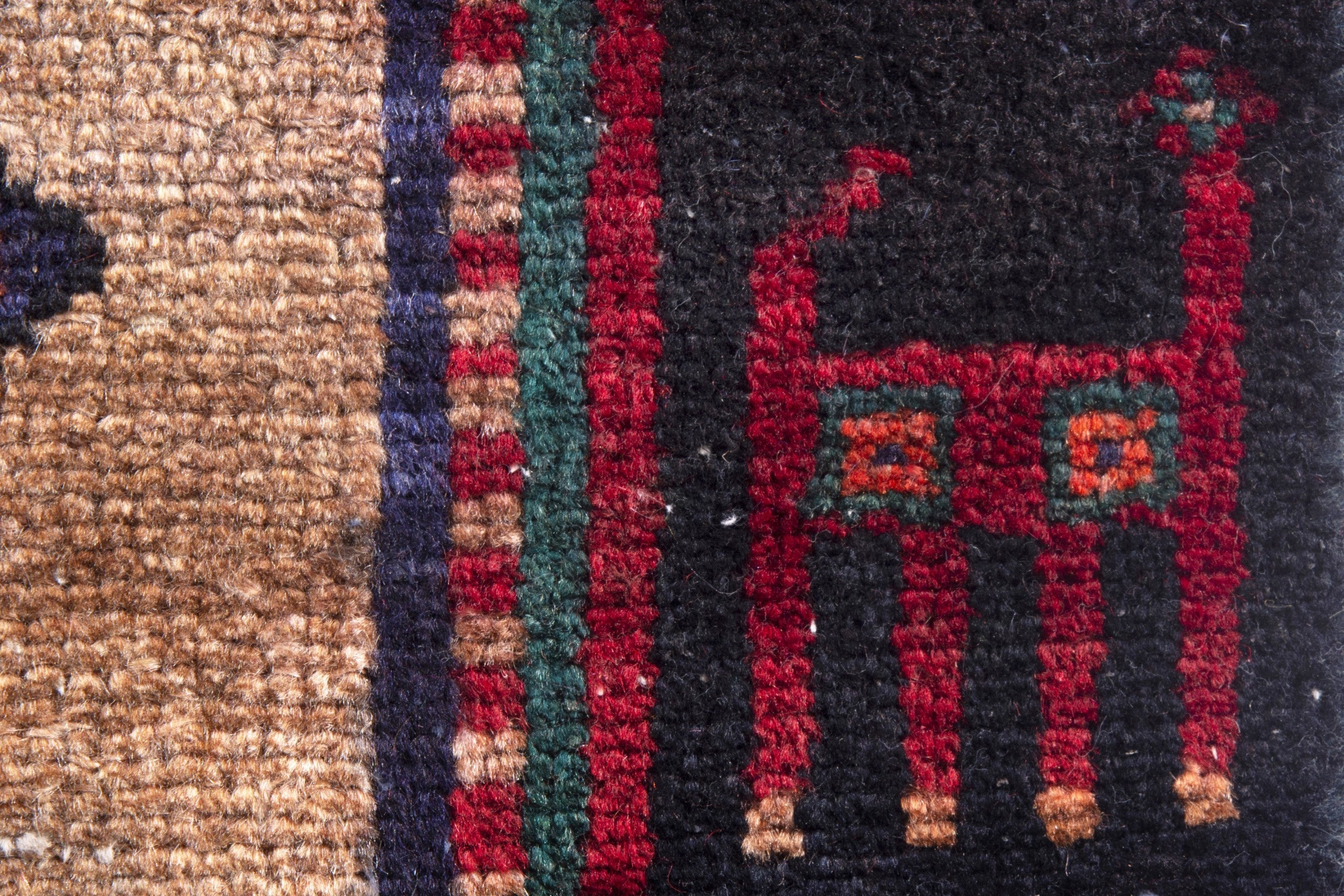 Persian Hamedan runner rug in burgundy and deep red, view 13 of 20