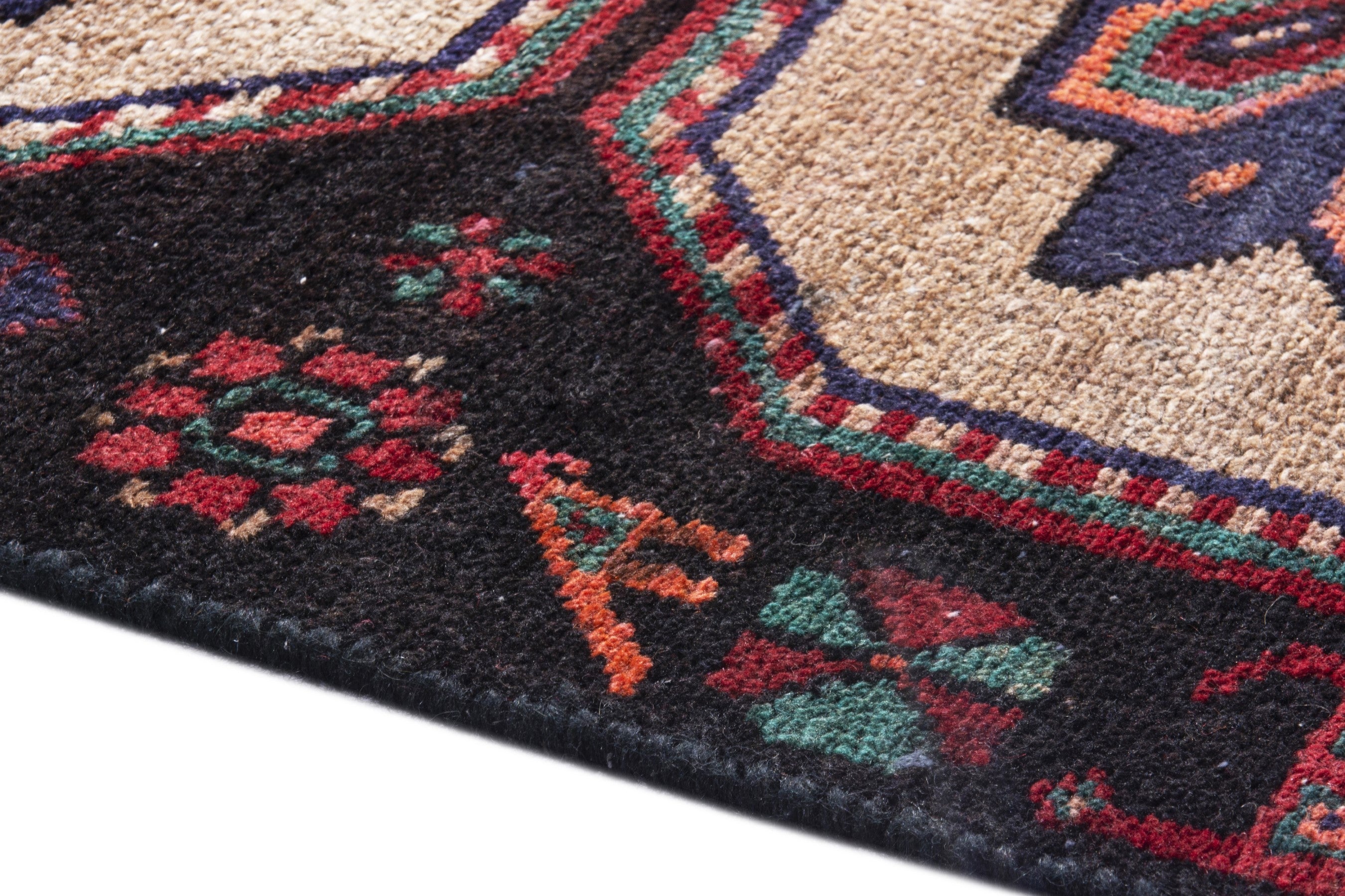 Persian Hamedan runner rug in burgundy and deep red, view 8 of 20