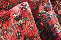 Turkish Anatolian runner rug in deep red and cream, view 7 of 16
