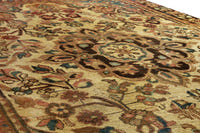 Turkish Anatolian area rug in tan and dark brown, view 3 of 19