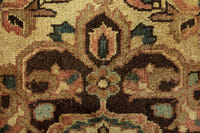 Turkish Anatolian area rug in tan and dark brown, view 7 of 19
