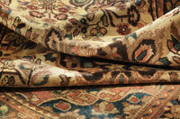 Turkish Anatolian area rug in tan and dark brown, view 9 of 19