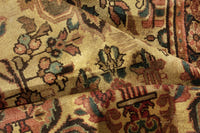 Turkish Anatolian area rug in tan and dark brown, view 10 of 19