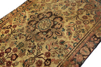 Turkish Anatolian area rug in tan and dark brown, view 14 of 19