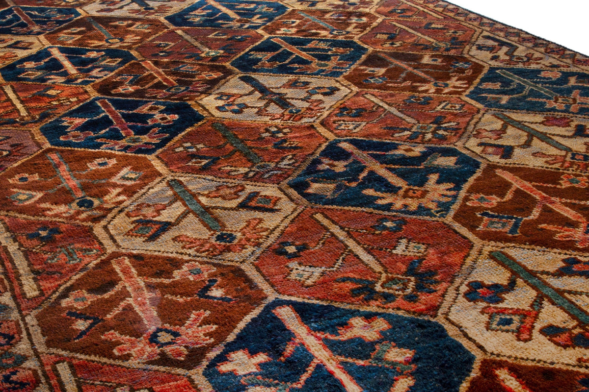 3070, Persian Bakhtiari Runner Rug