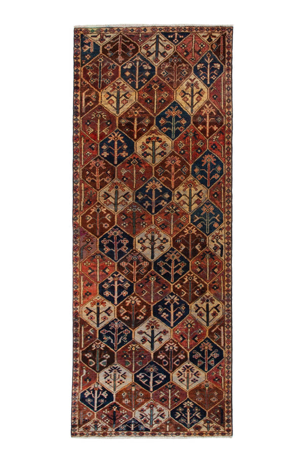 3070, Persian Bakhtiari Runner Rug