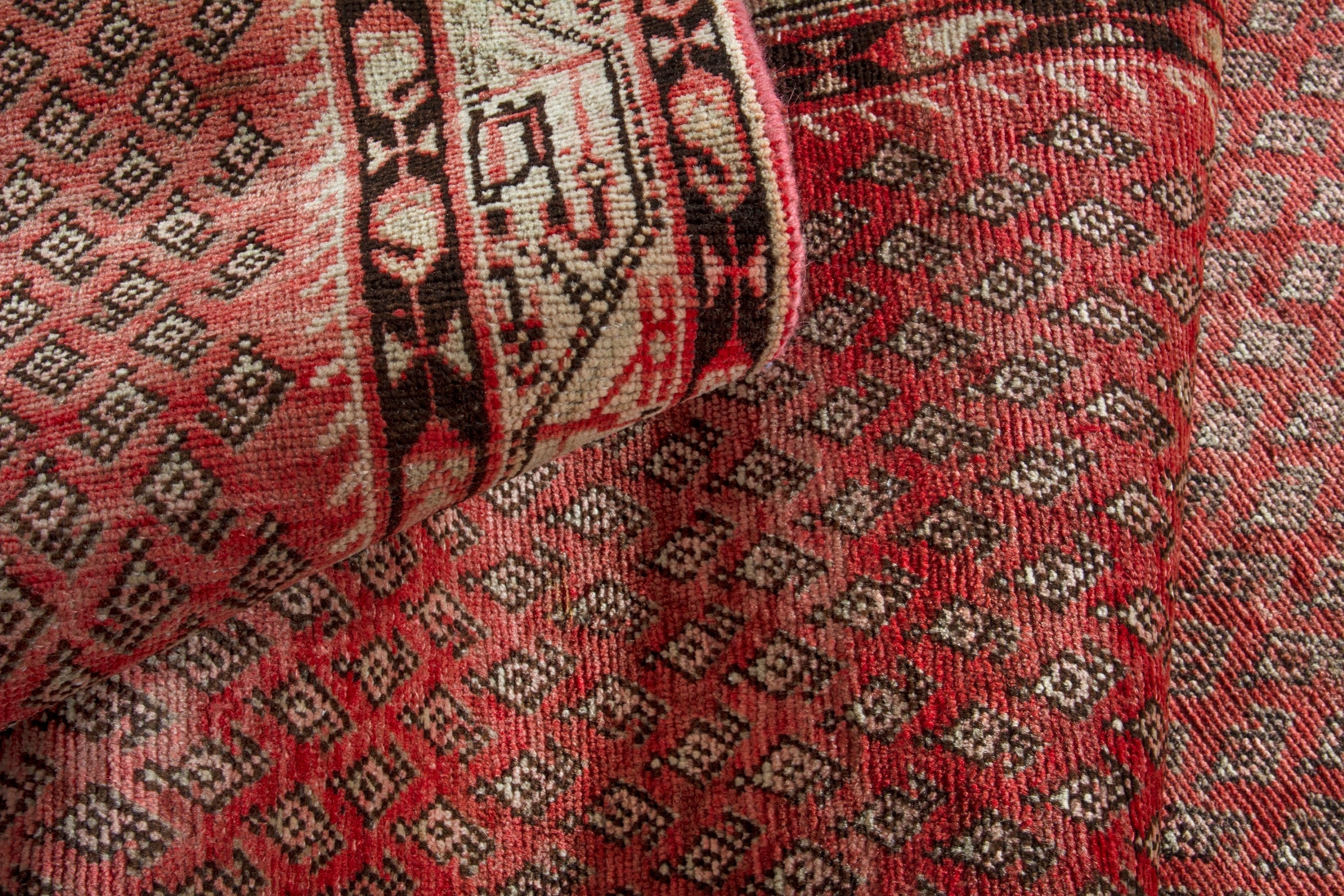 Persian Arak runner rug in rust and deep red, view 14 of 18