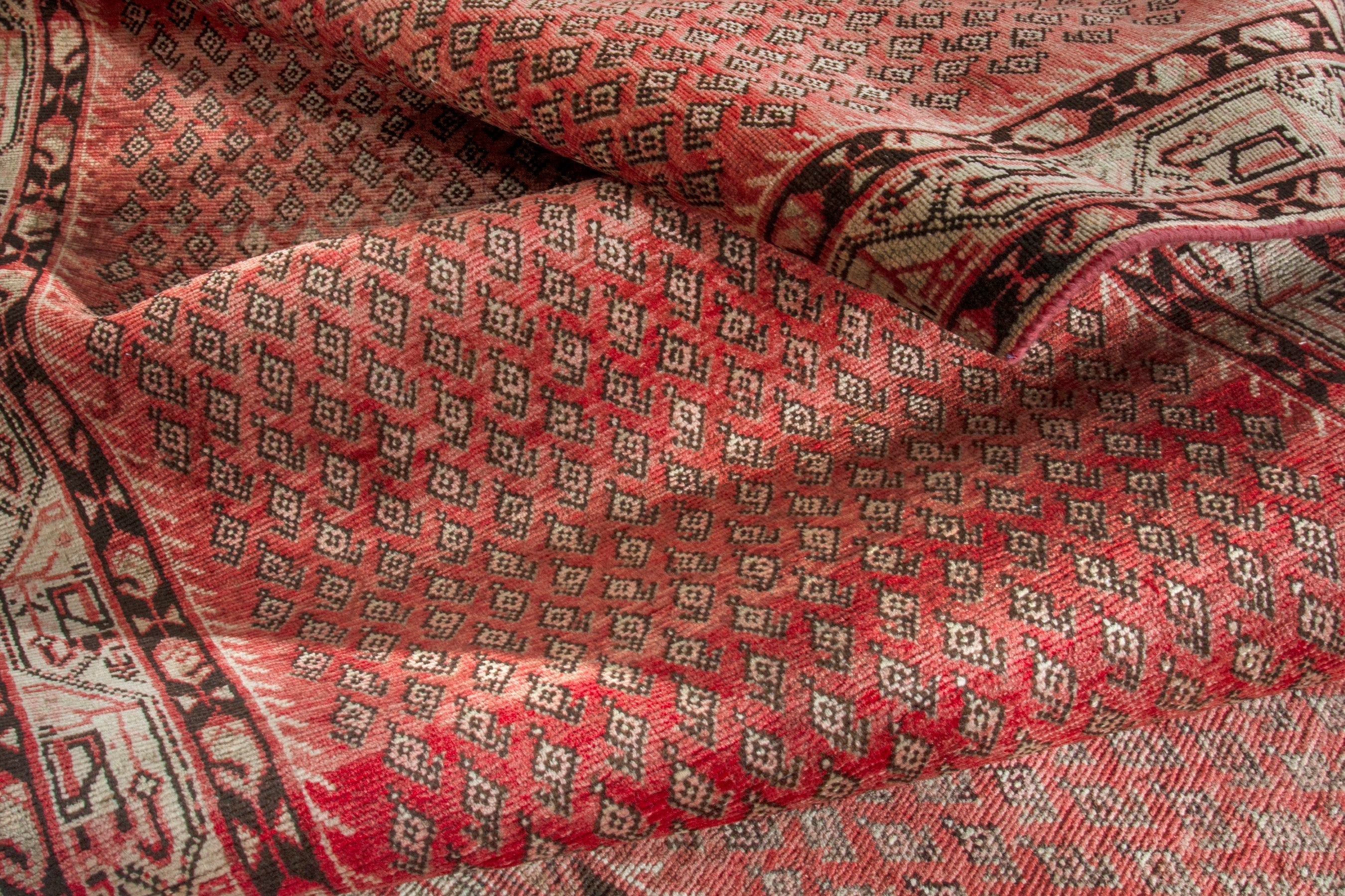 Persian Arak runner rug in rust and deep red, view 15 of 18