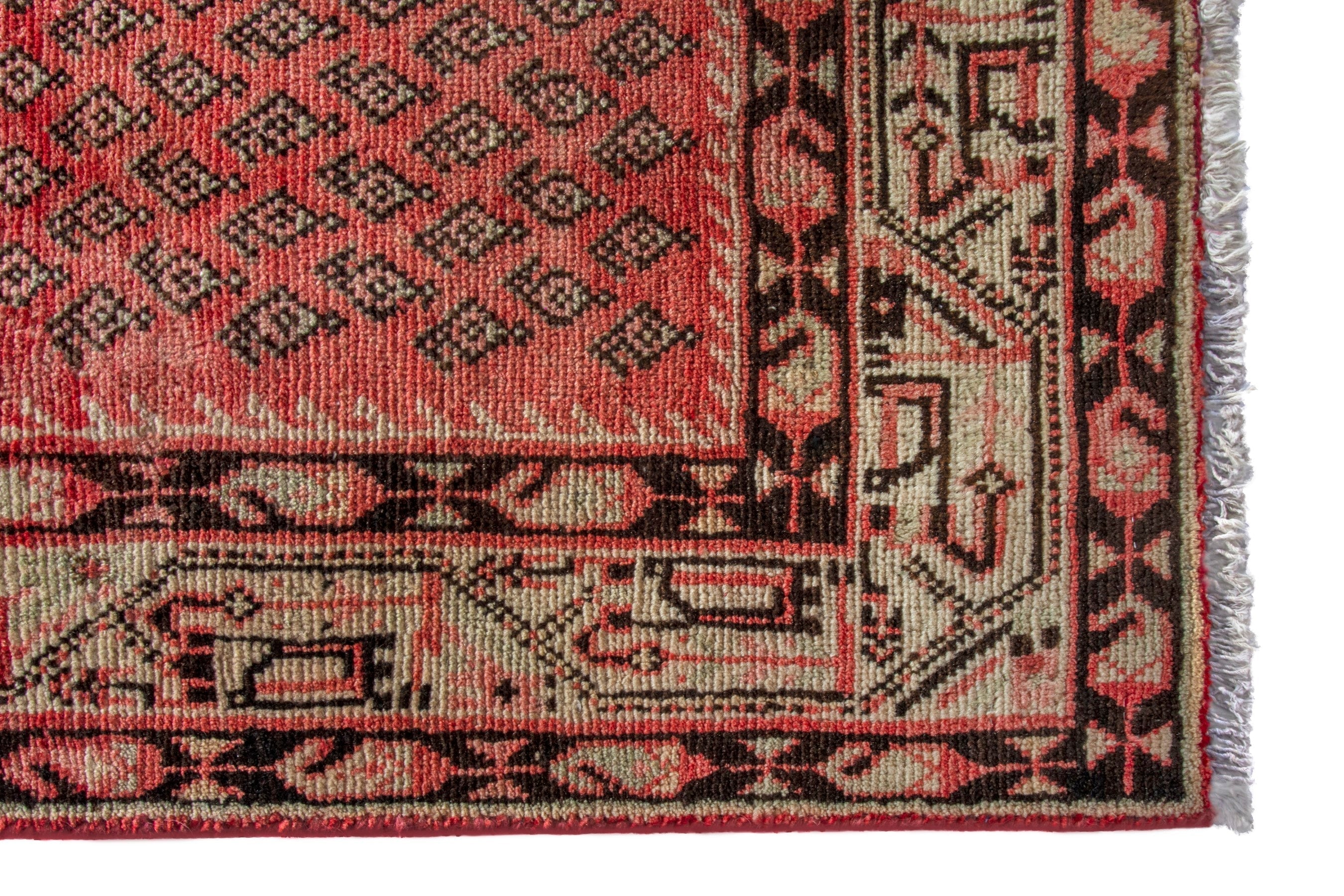 Persian Arak runner rug in rust and deep red, view 5 of 18
