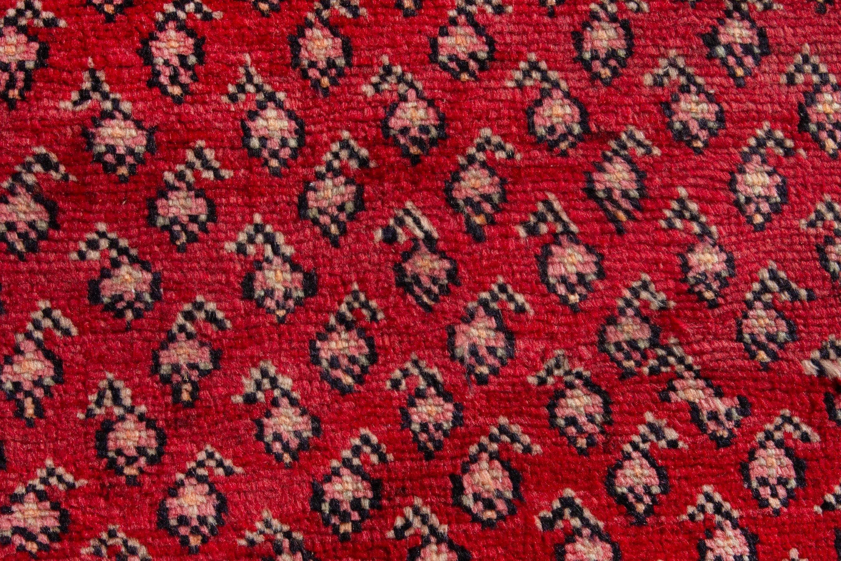 Persian Arak runner rug in deep red and antique gold, view 12 of 18