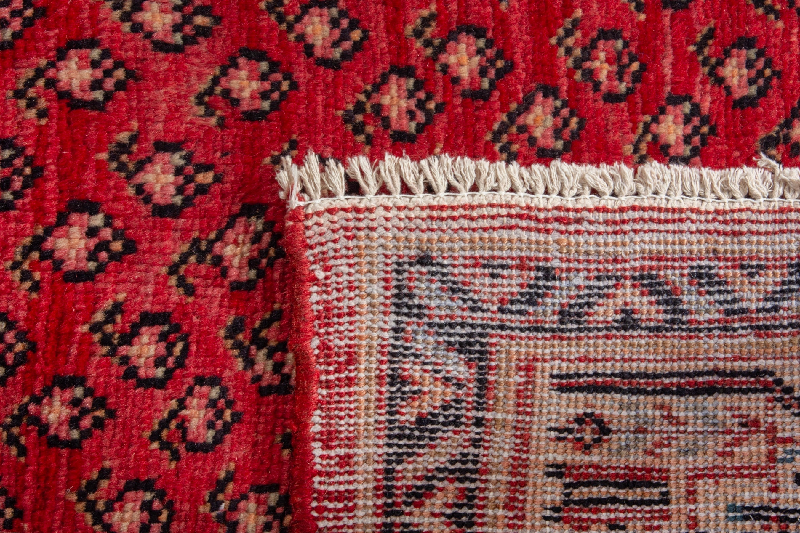 Persian Arak runner rug in deep red and antique gold, view 18 of 18