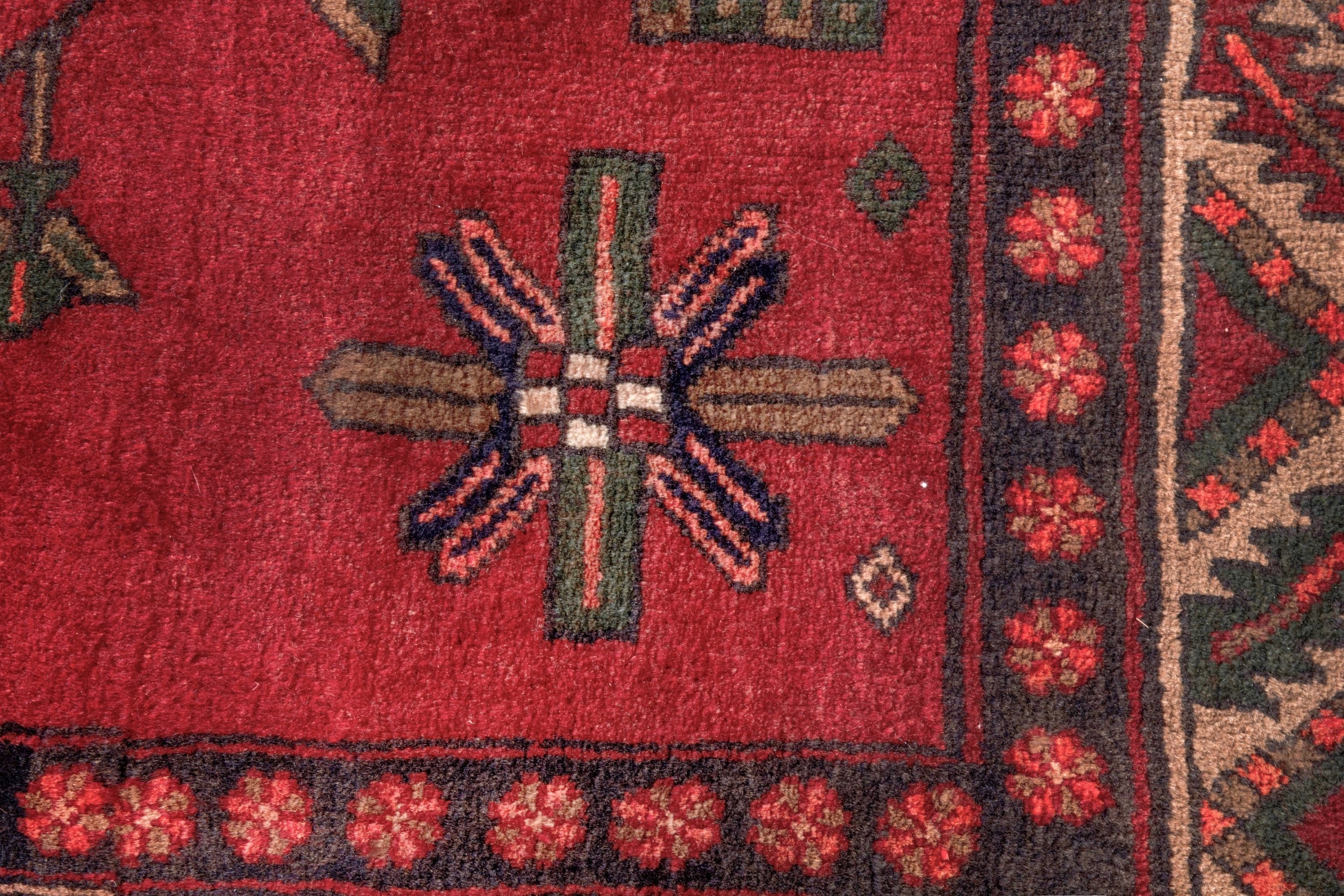 Persian Azerbaijan runner rug in deep red and burgundy, view 13 of 27