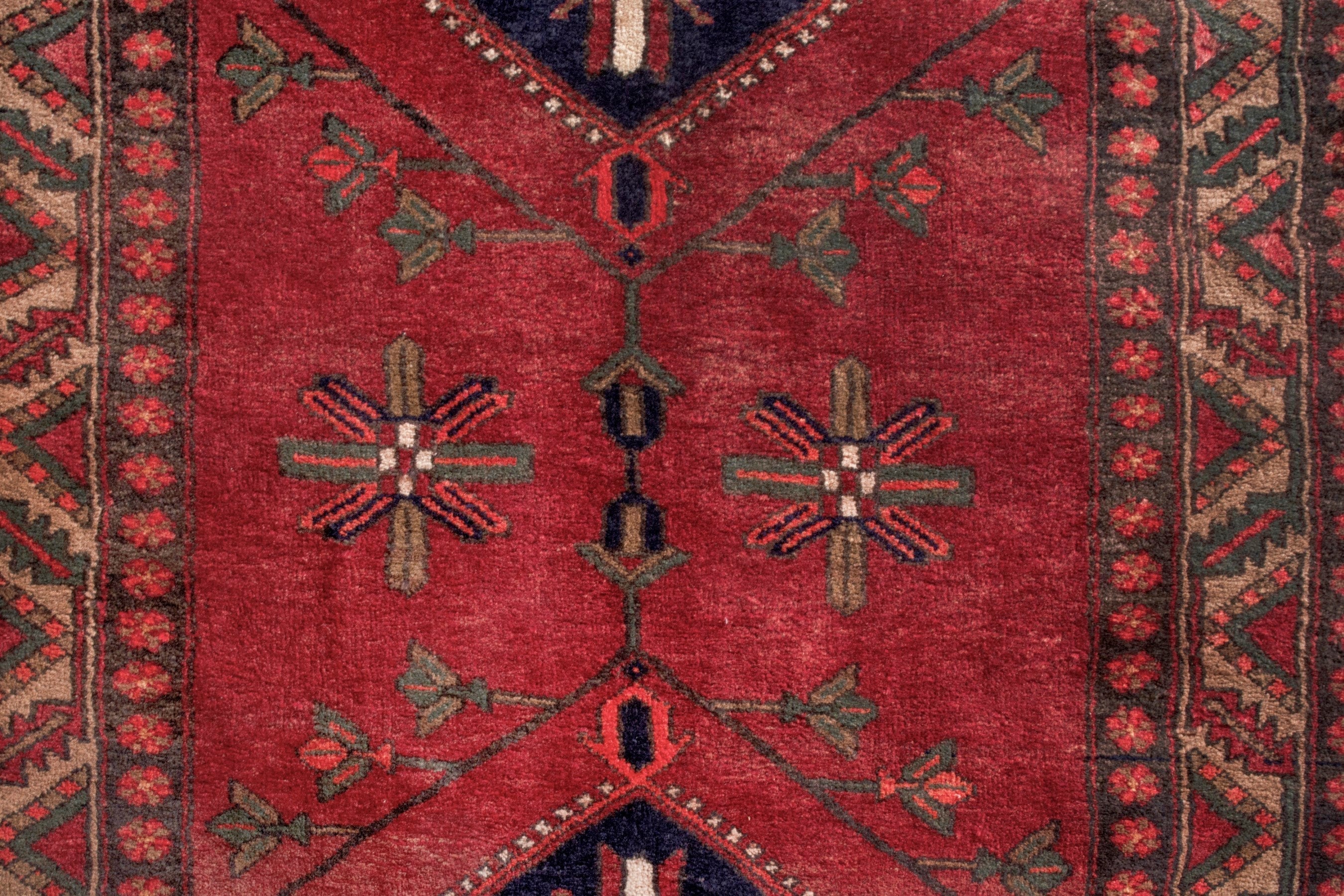 Persian Azerbaijan runner rug in deep red and burgundy, view 15 of 27