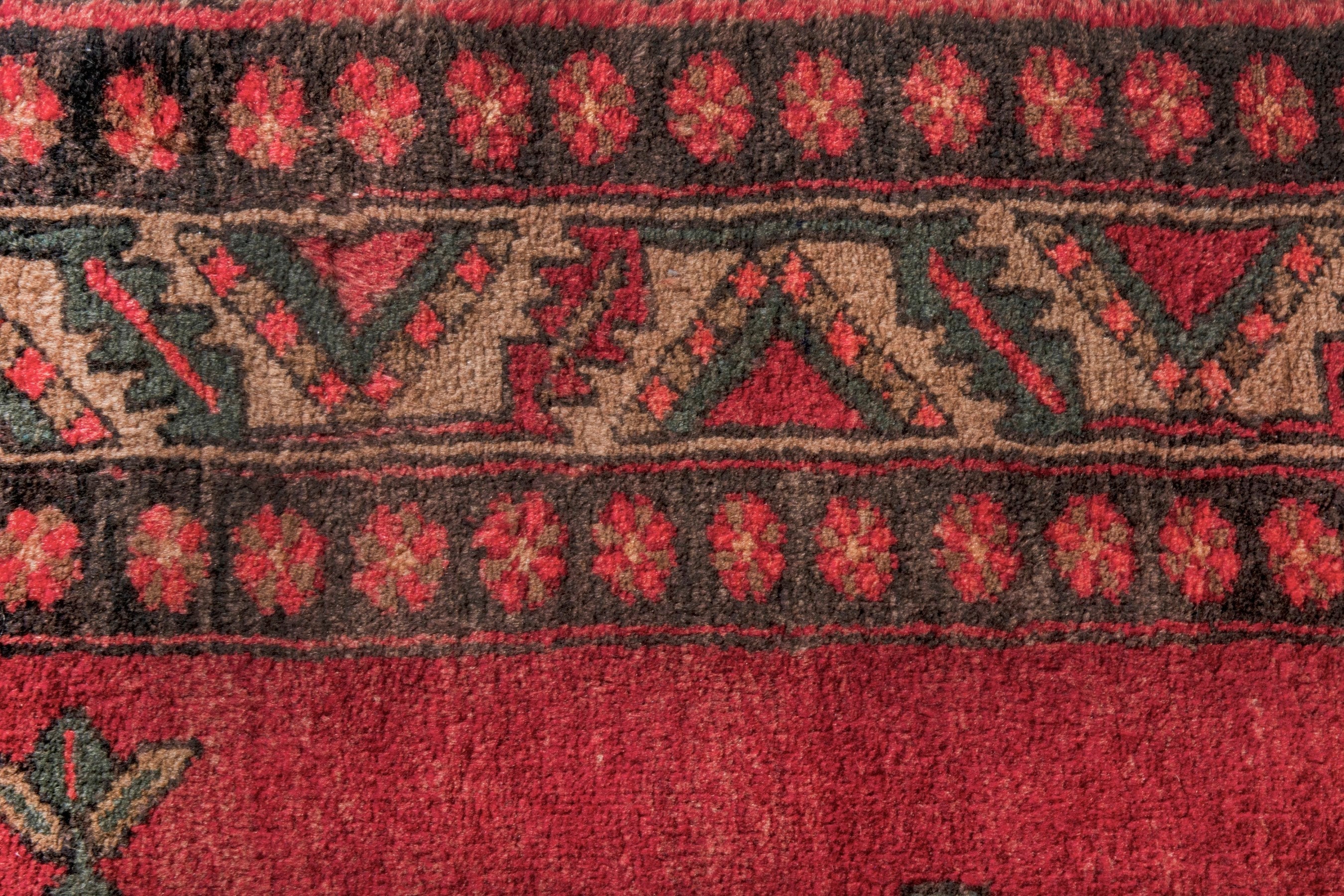 Persian Azerbaijan runner rug in deep red and burgundy, view 16 of 27