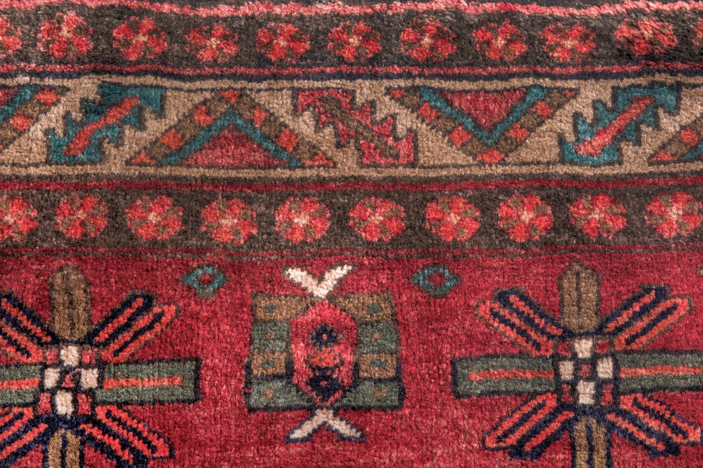 Persian Azerbaijan runner rug in deep red and burgundy, view 17 of 27