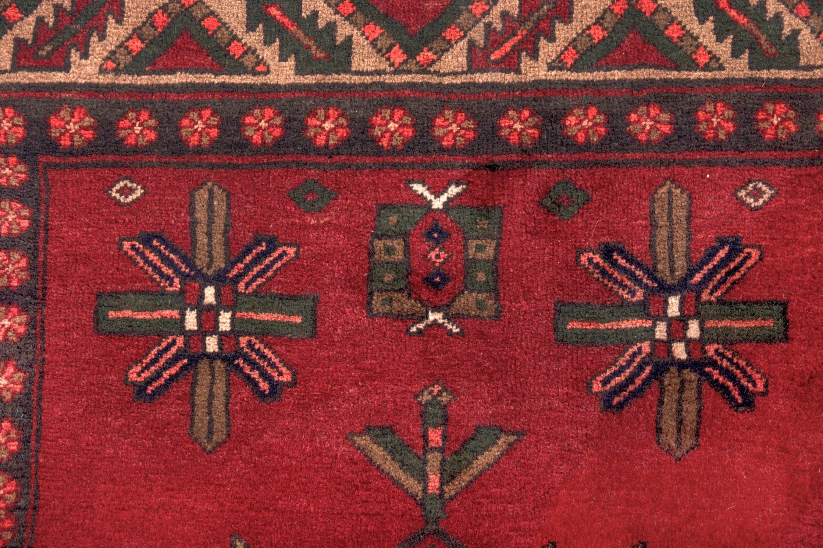 Persian Azerbaijan runner rug in deep red and burgundy, view 18 of 27
