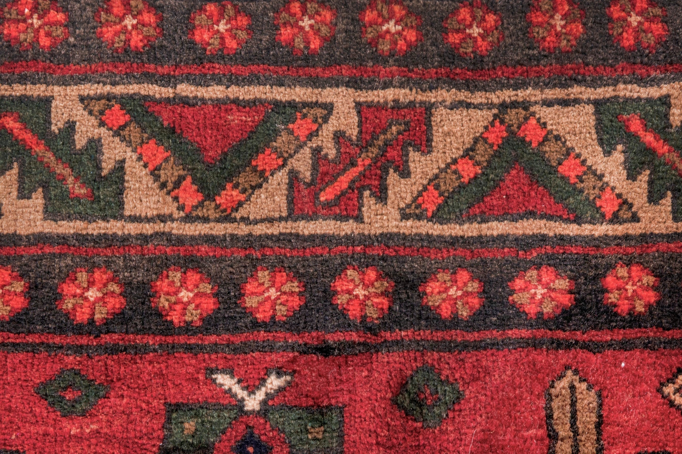 Persian Azerbaijan runner rug in deep red and burgundy, view 20 of 27