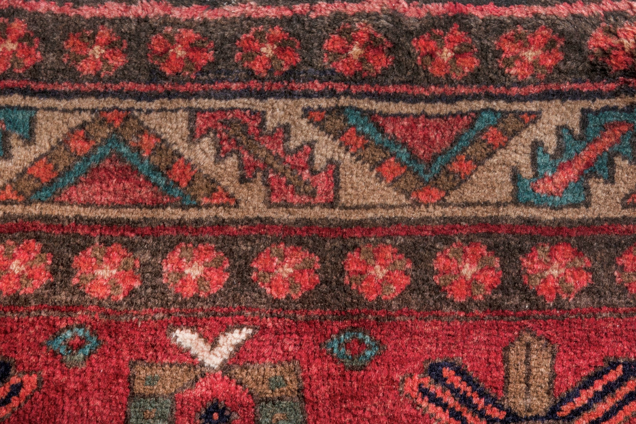 Persian Azerbaijan runner rug in deep red and burgundy, view 21 of 27