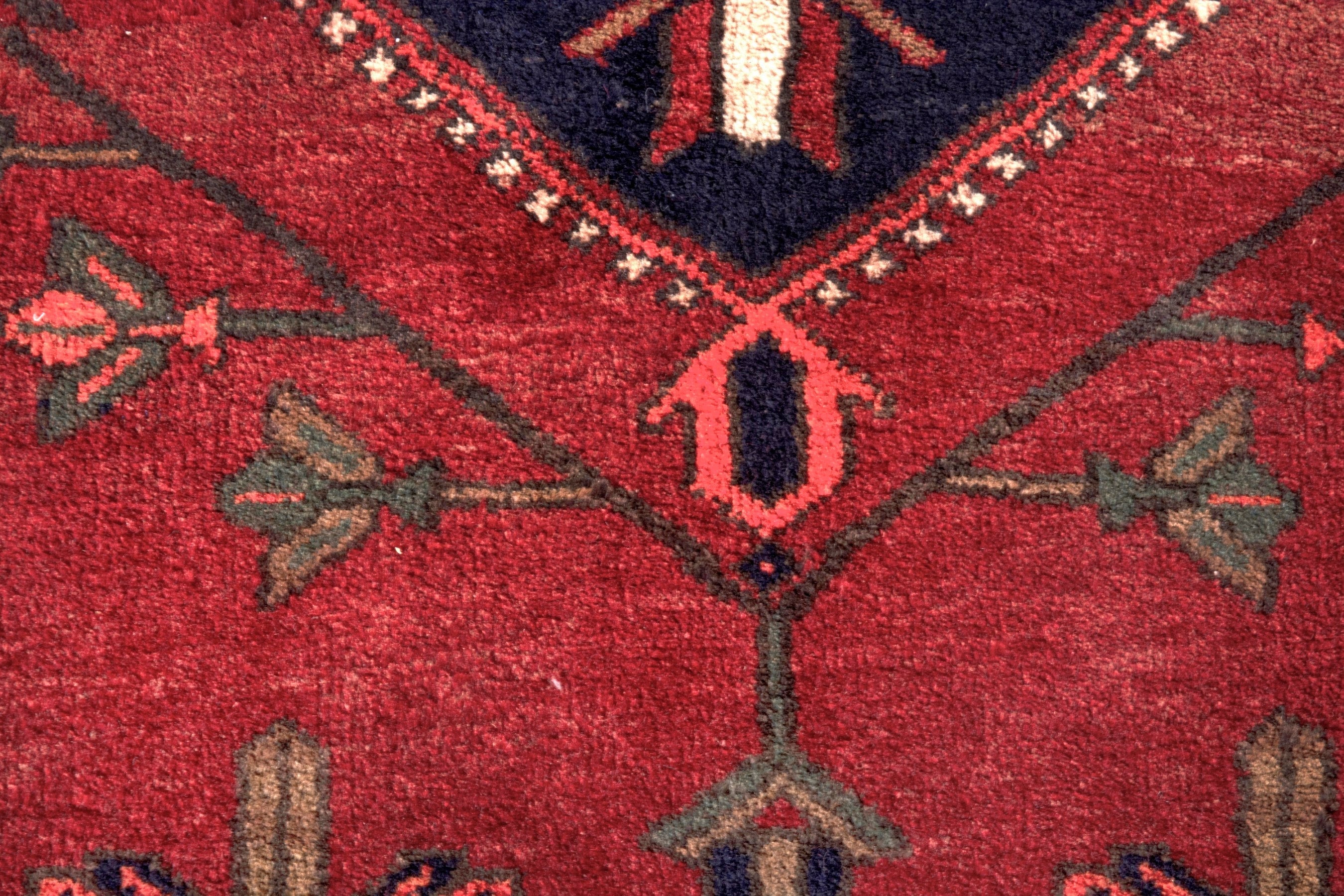 Persian Azerbaijan runner rug in deep red and burgundy, view 22 of 27