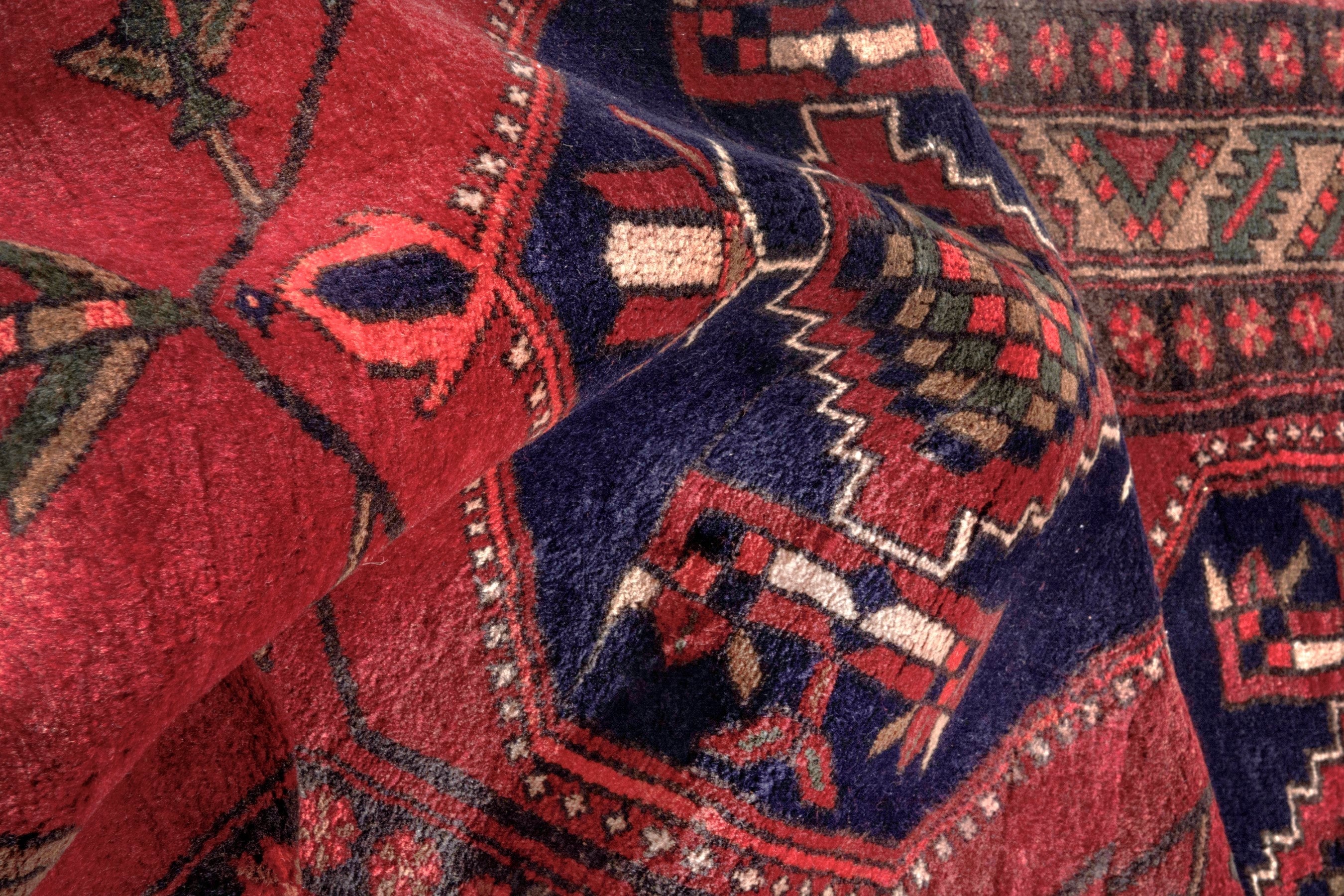 Persian Azerbaijan runner rug in deep red and burgundy, view 23 of 27