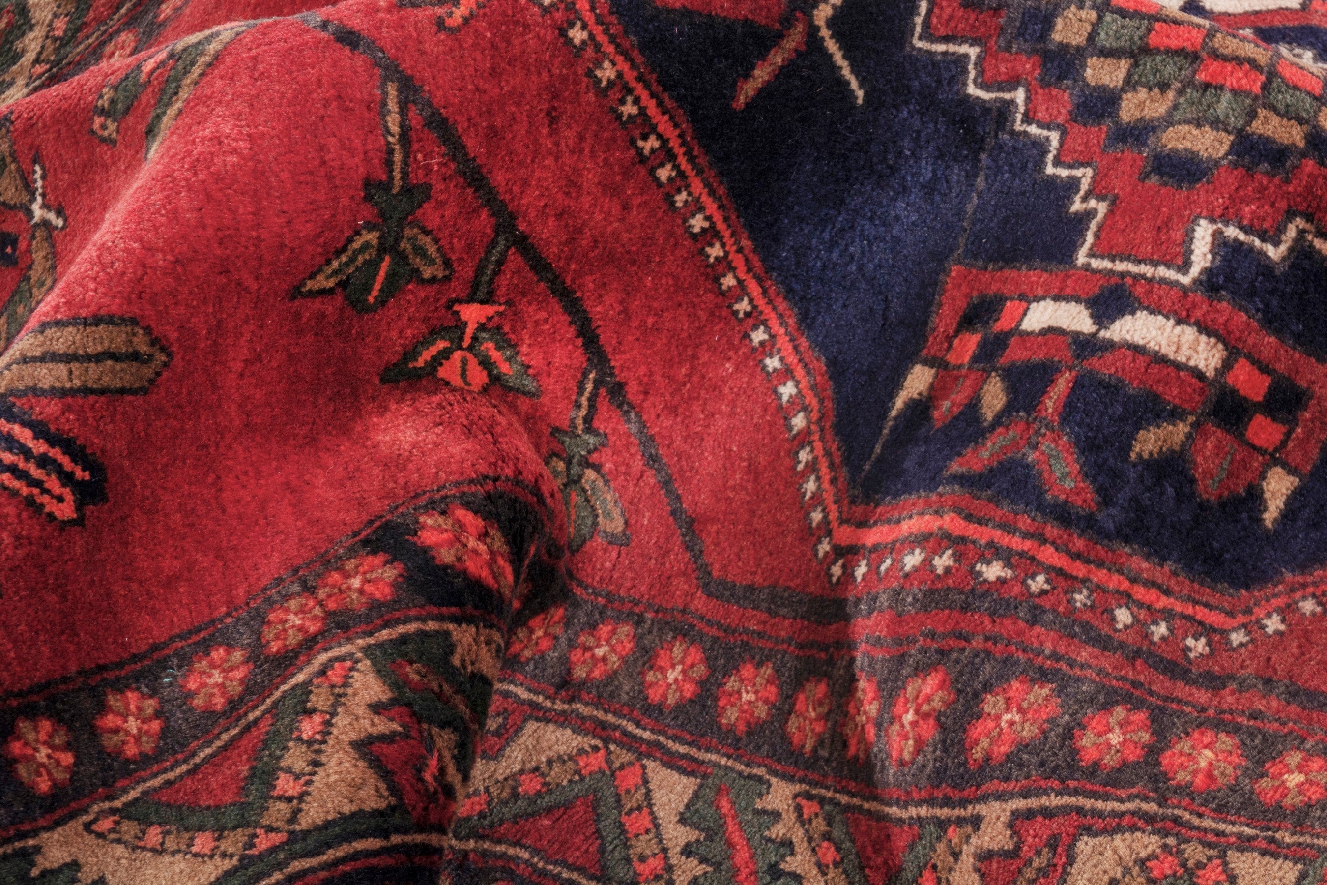 Persian Azerbaijan runner rug in deep red and burgundy, view 24 of 27