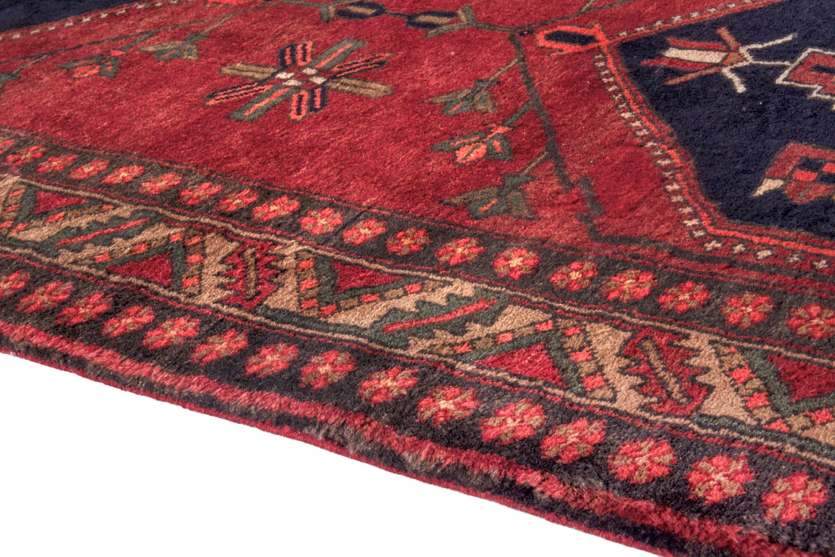 Persian Azerbaijan runner rug in deep red and burgundy, view 5 of 27