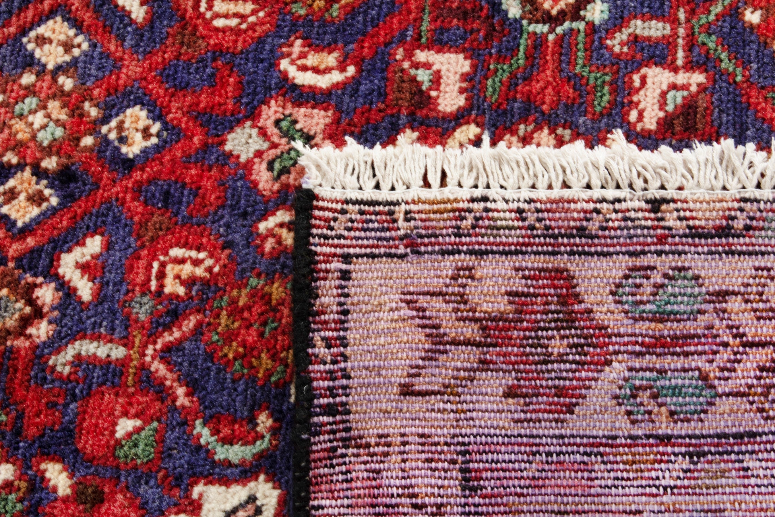 Persian Arak runner rug in burgundy and antique gold, view 18 of 18