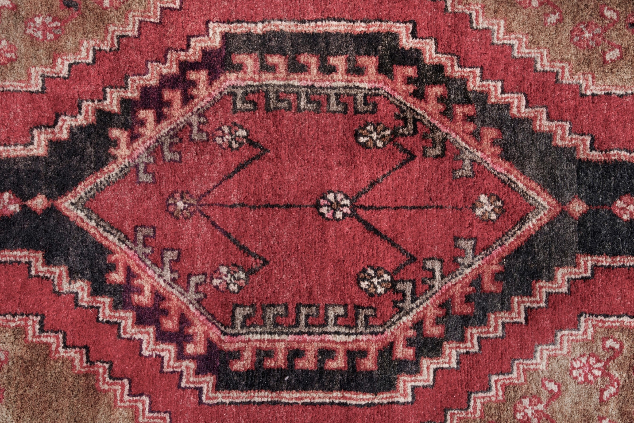 Persian Azerbaijan runner rug in deep red and ochre, view 12 of 17