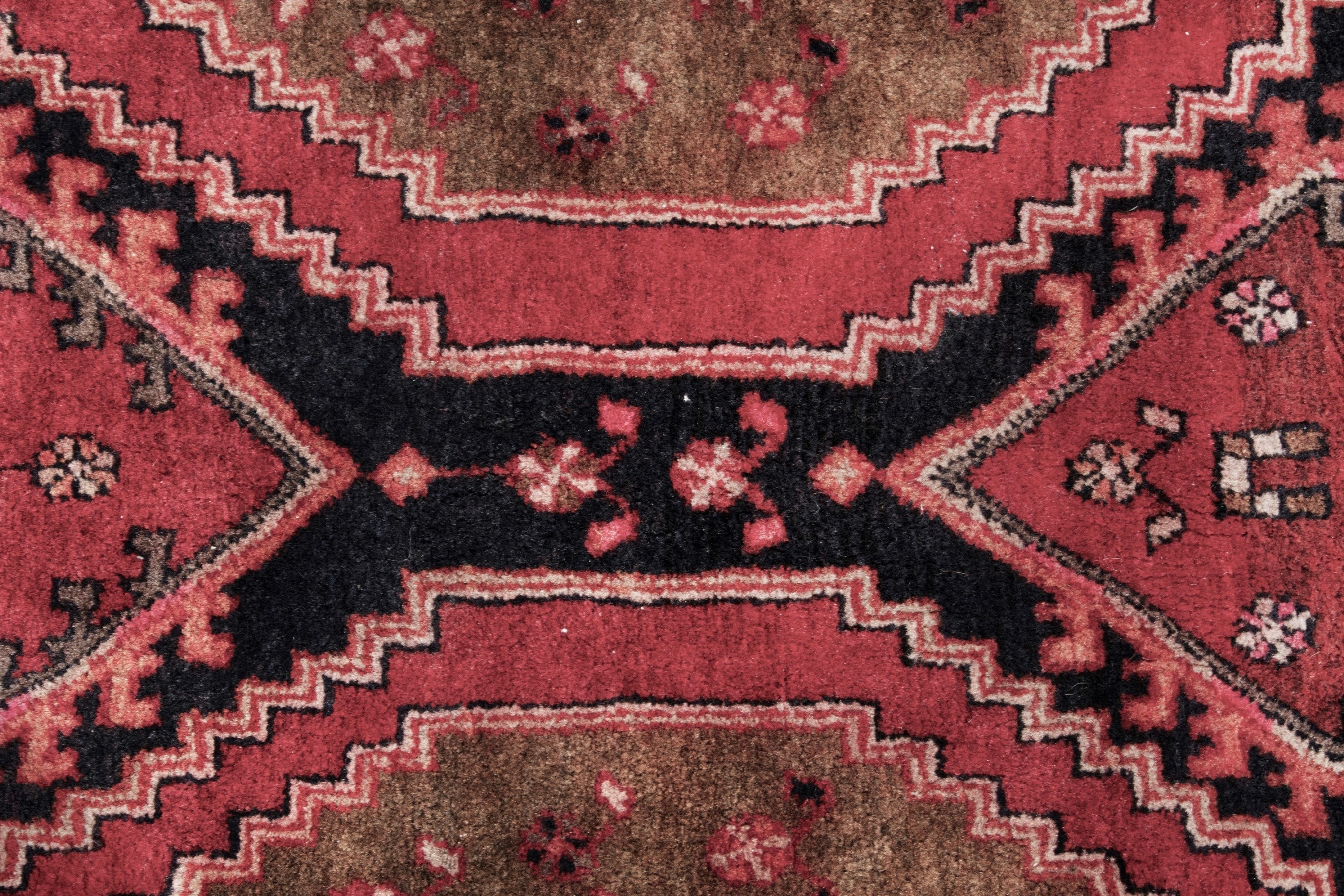 Persian Azerbaijan runner rug in deep red and ochre, view 13 of 17