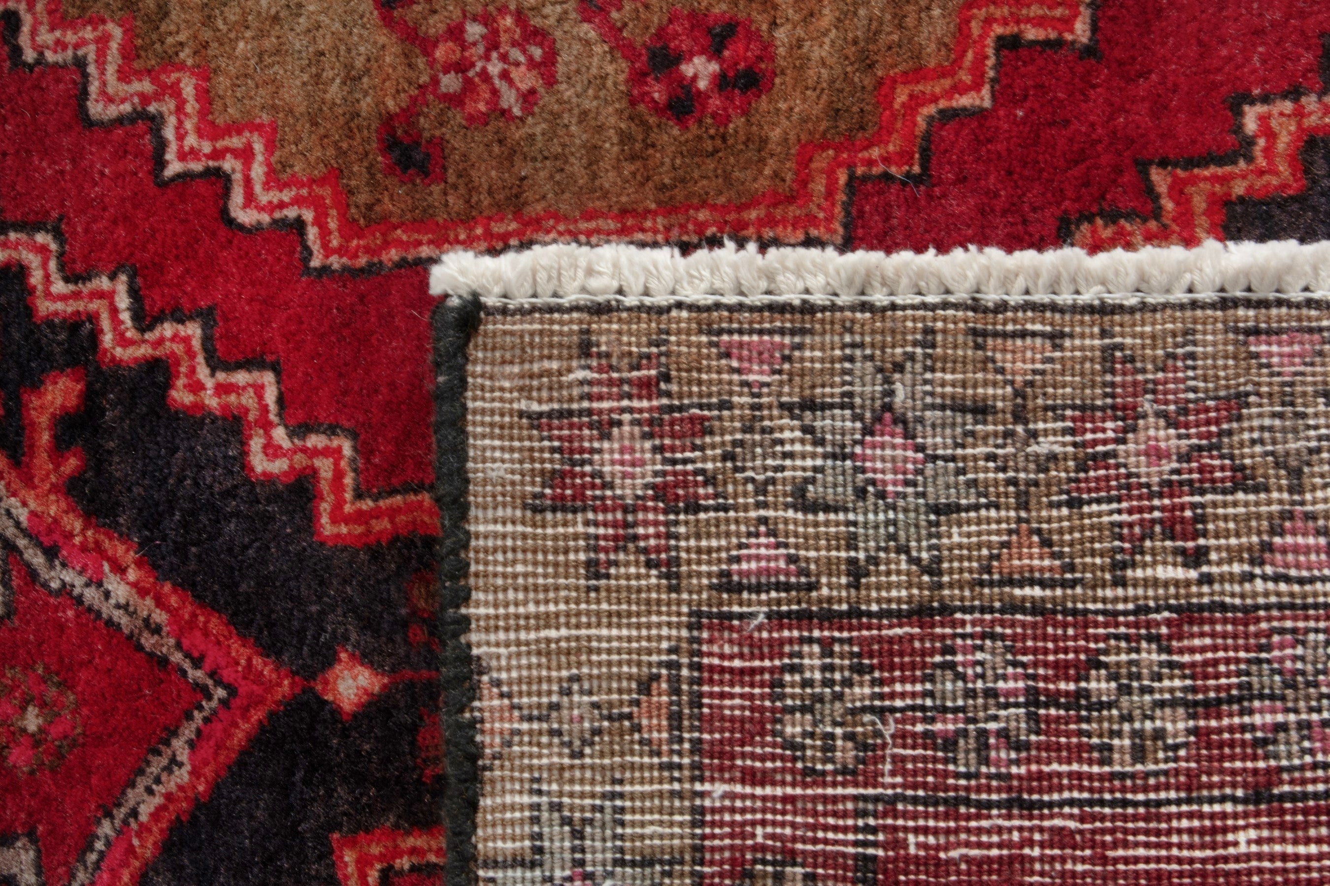 Persian Azerbaijan runner rug in deep red and ochre, view 17 of 17