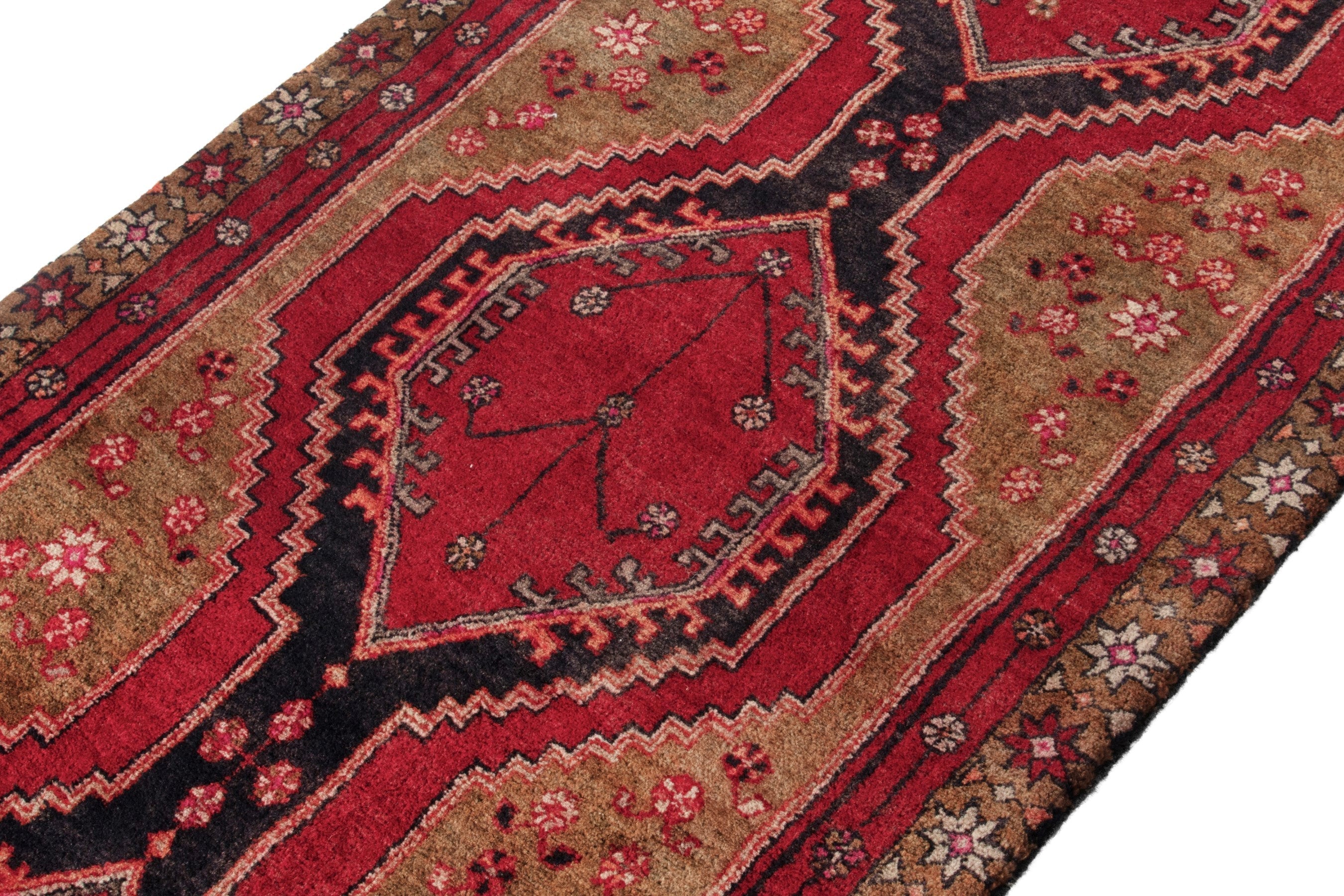 Persian Azerbaijan runner rug in deep red and ochre, view 6 of 17