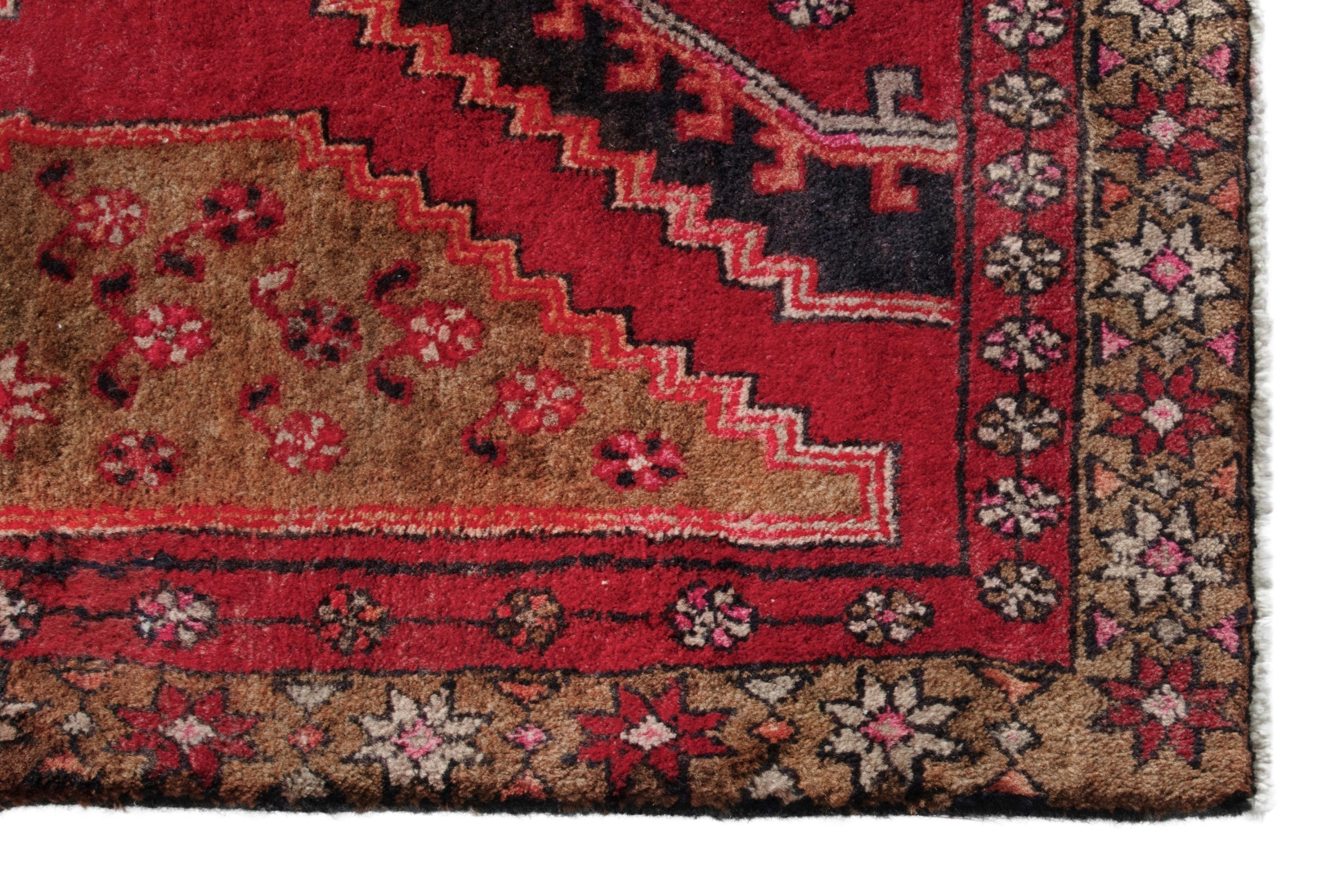 Persian Azerbaijan runner rug in deep red and ochre, view 10 of 17