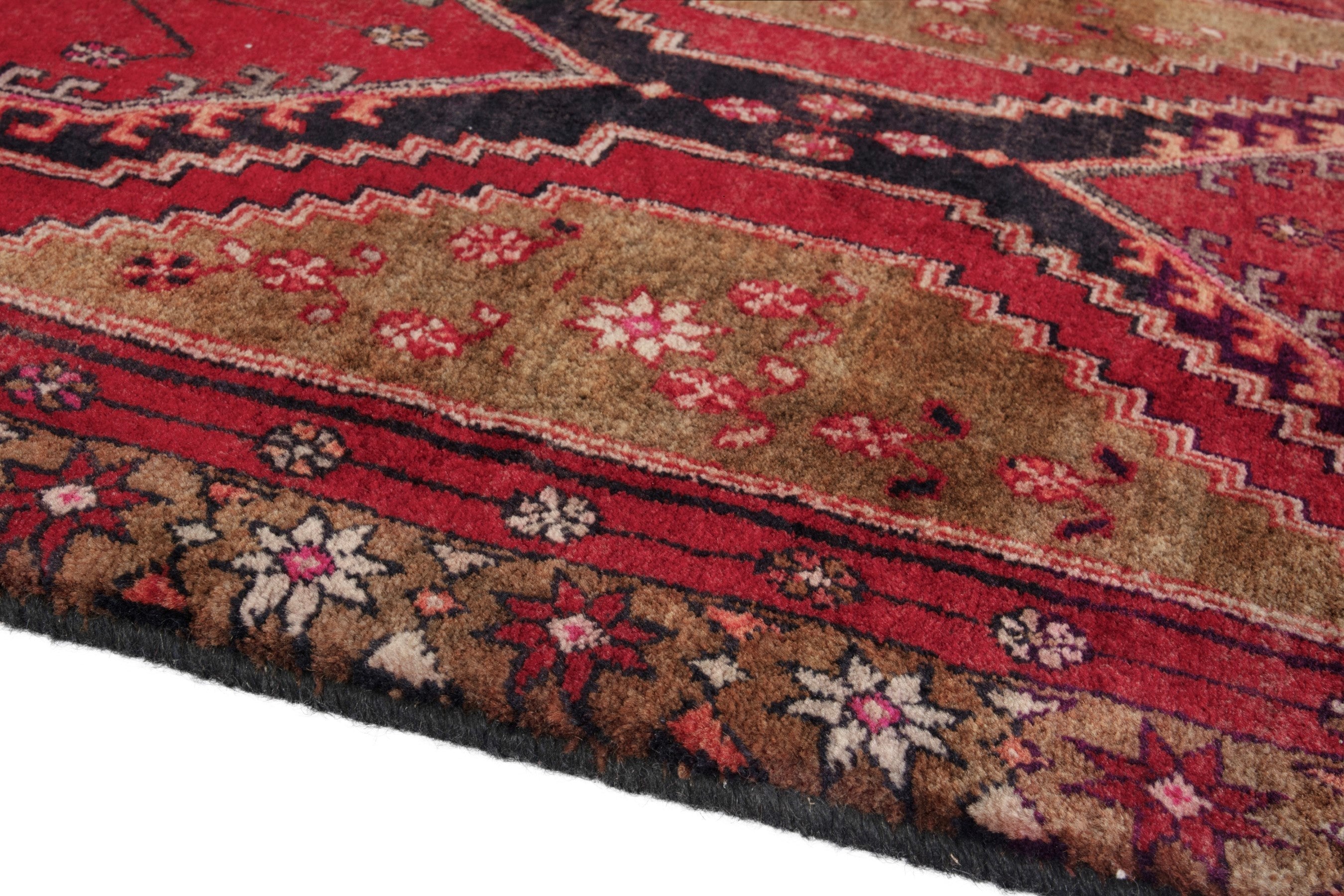 Persian Azerbaijan runner rug in deep red and ochre, view 5 of 17