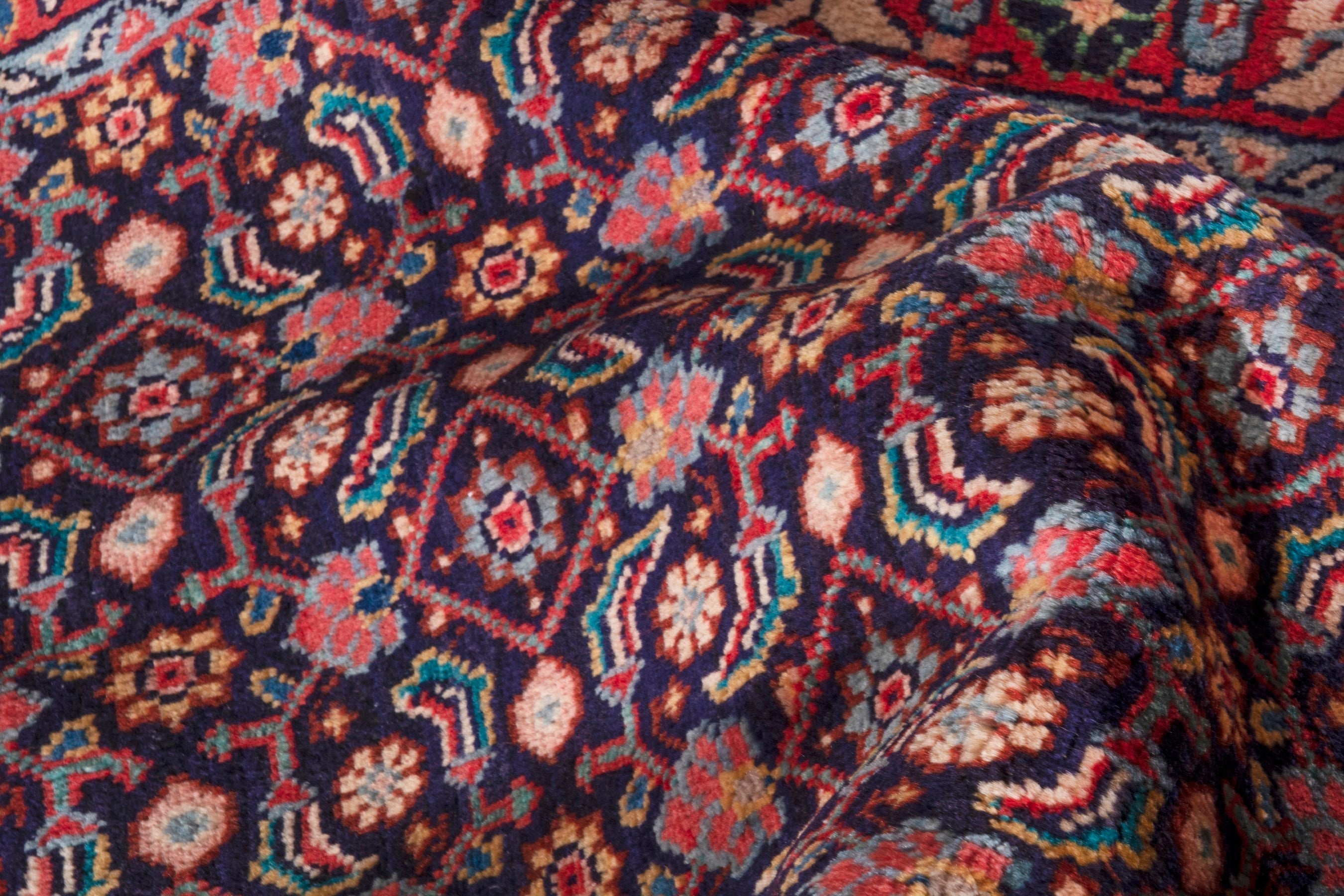 Persian Arak runner rug in burgundy and deep red, view 17 of 20