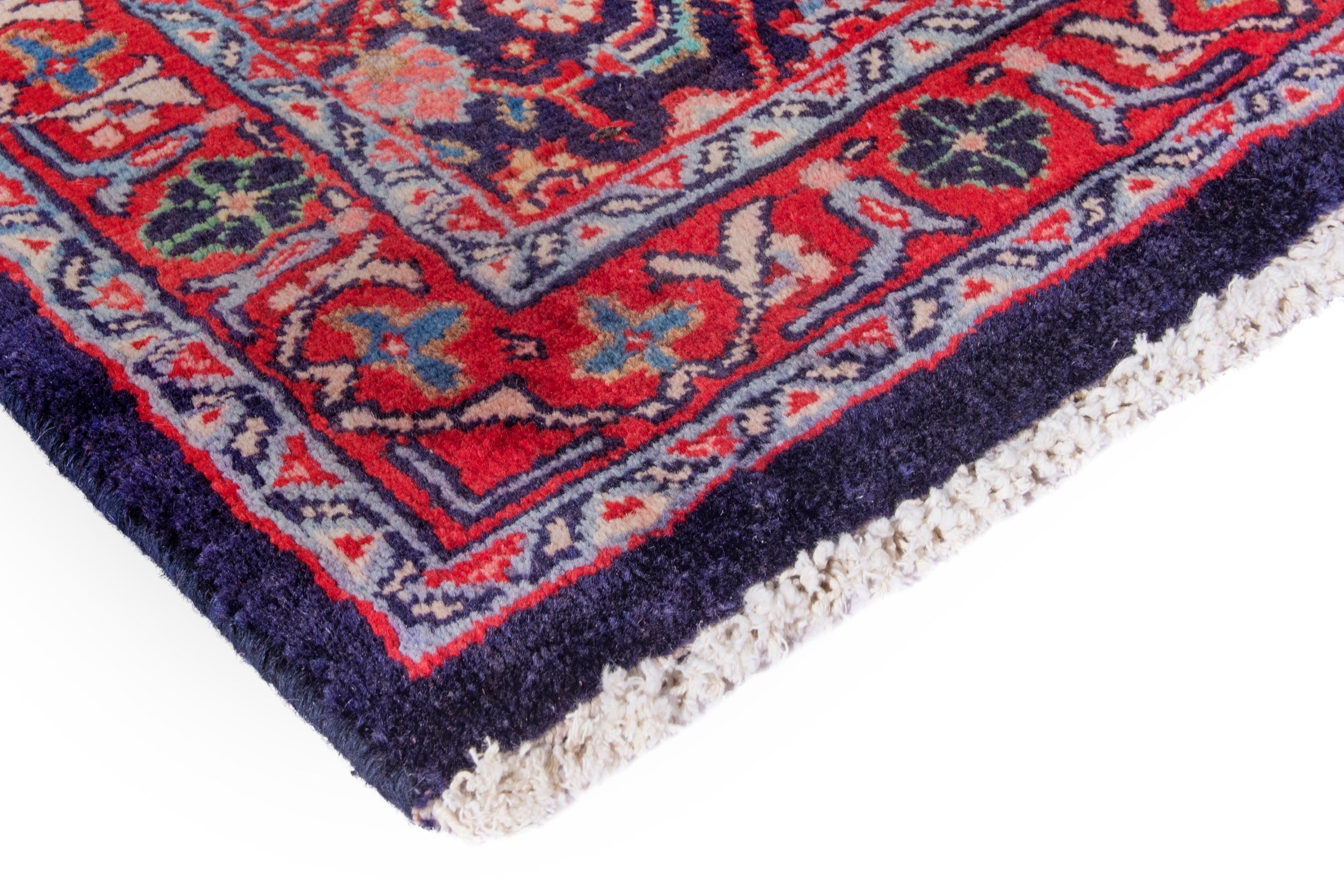 Persian Arak runner rug in burgundy and deep red, view 4 of 20