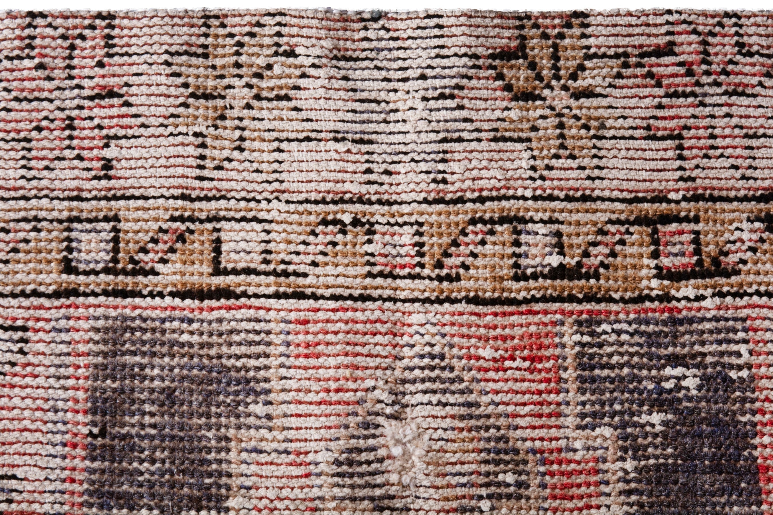 Persian Hamedan runner rug in faded red and burgundy, view 13 of 20