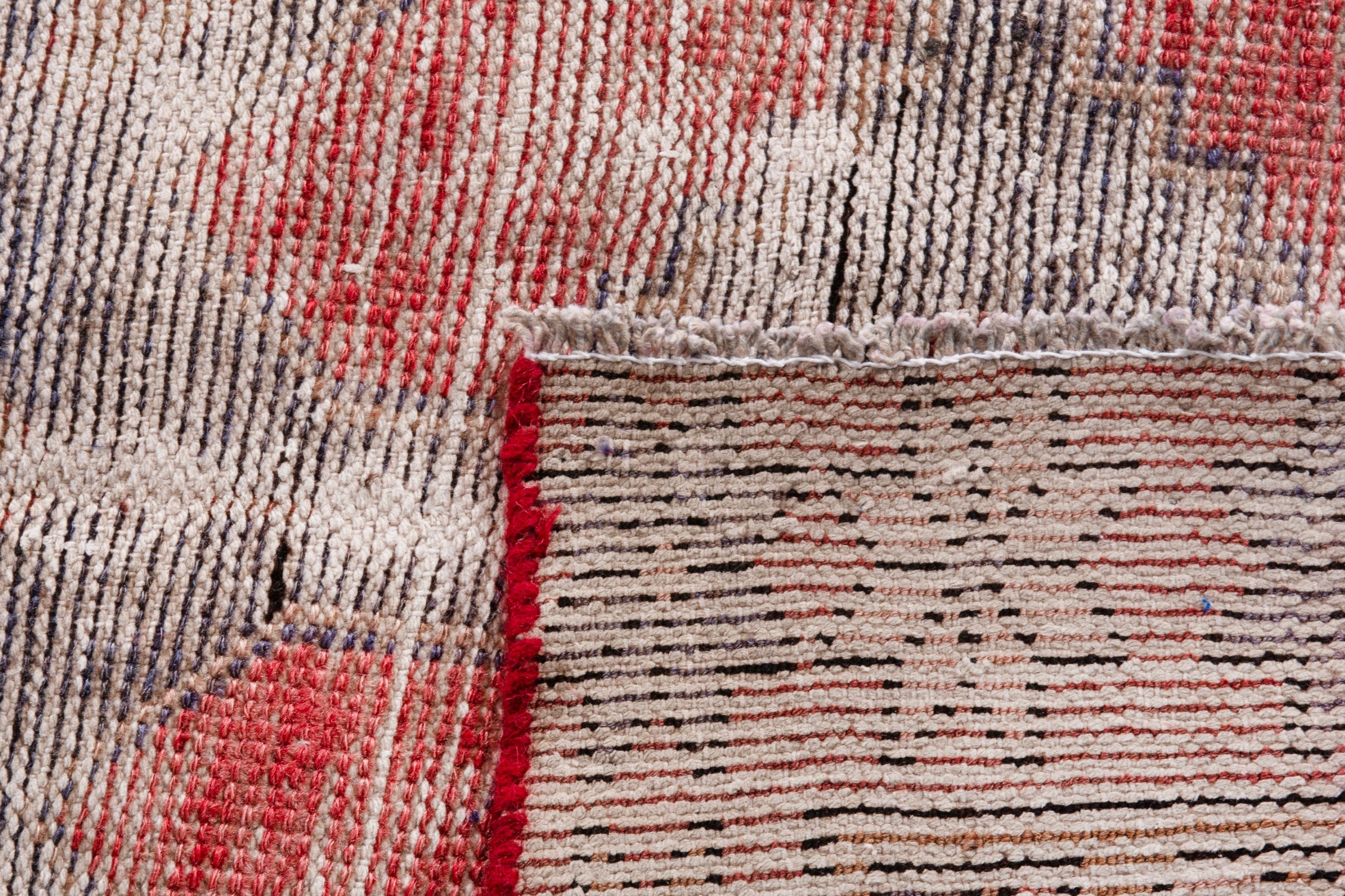 Persian Hamedan runner rug in faded red and burgundy, view 20 of 20