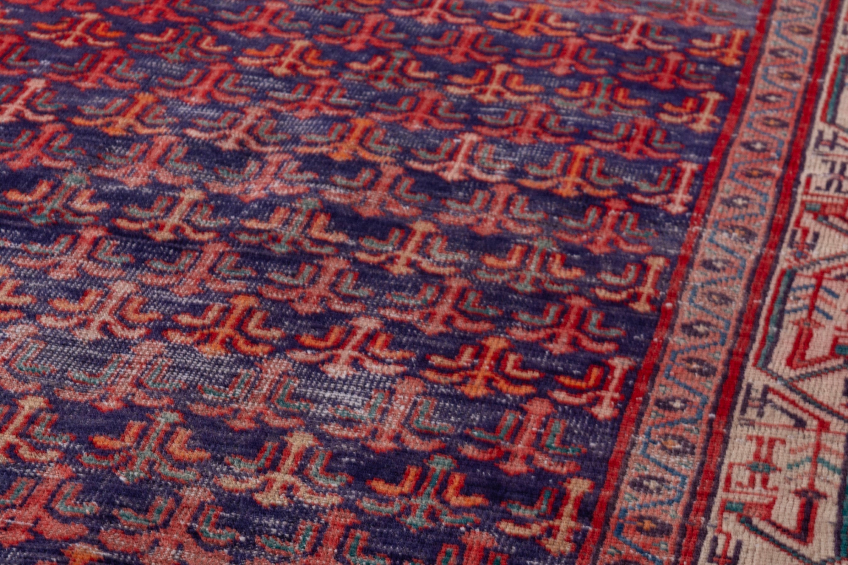 Persian Arak runner rug in deep red and cream, view 7 of 21
